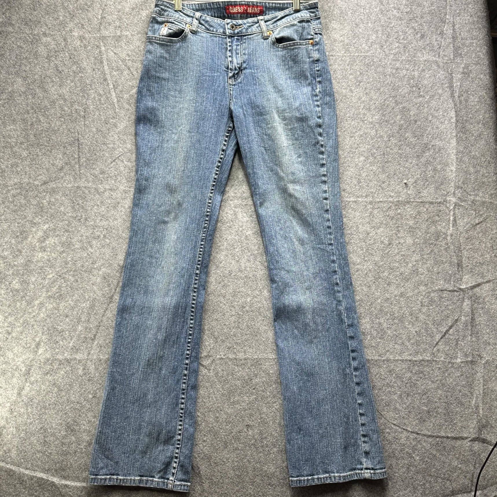 Guess VINTAGE GUESS Jeans Womens Bootcut Denim Blue Medium Wash Mid Rise 32x32 Logo 90s Size 24" / US 00 / IT 34 - 2 Thumbnail