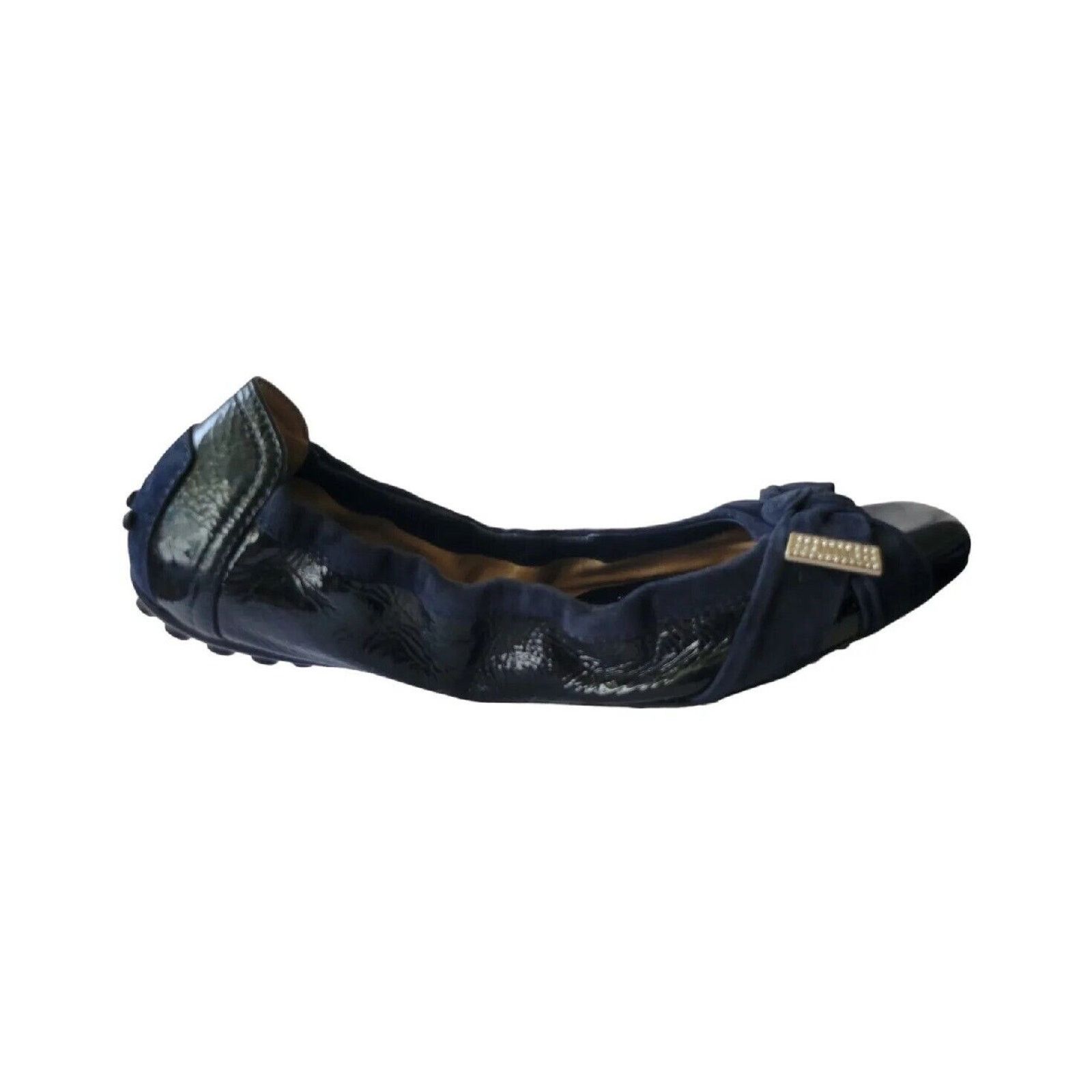 Tod's TOD'S Womens Blue Suede Ballerina Flat Shoes Size EU 35.5 Size US 5.5 / IT 35.5 - 3 Thumbnail
