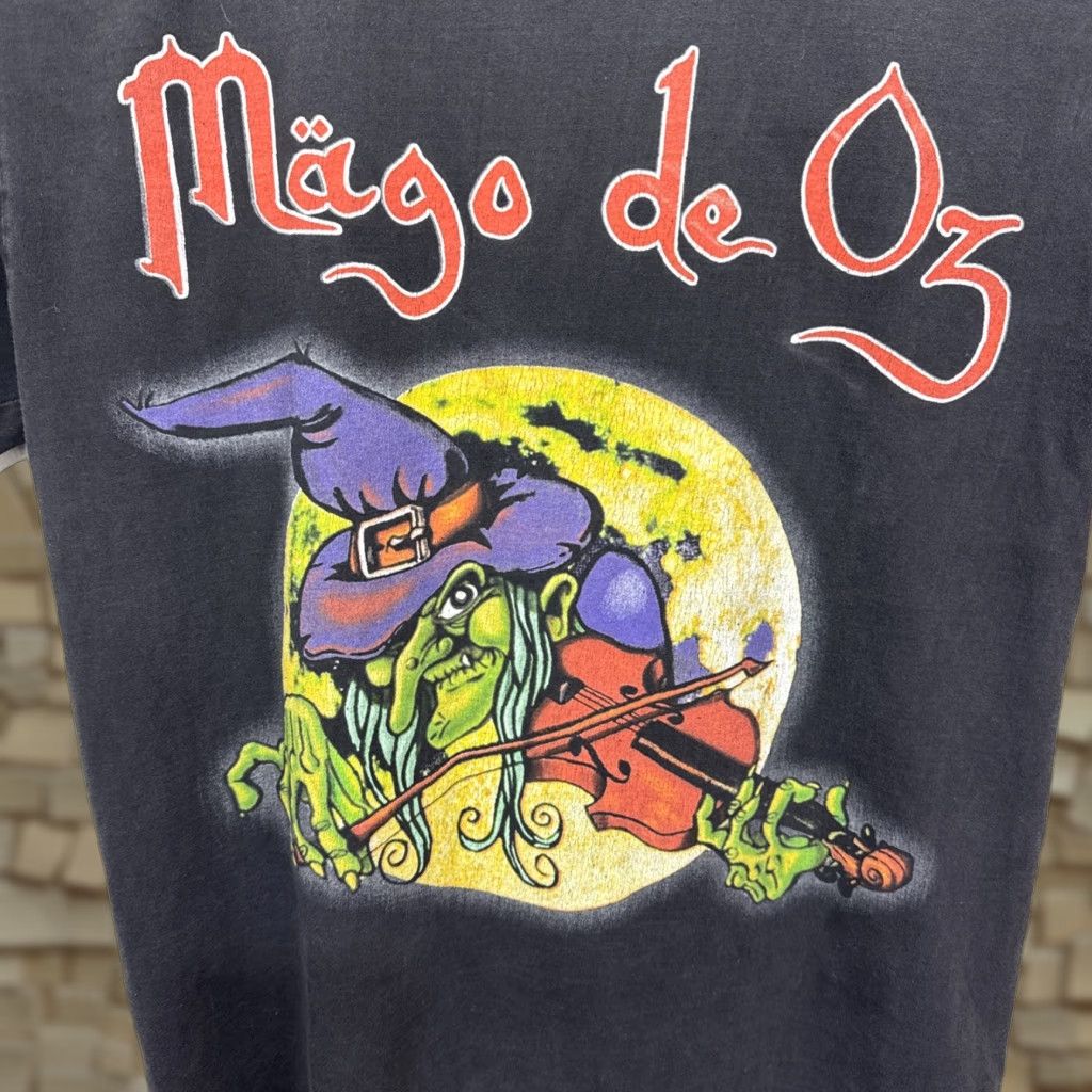 Folk VINTAGE Mago De Oz T-Shirt Large Black Folk Metal Witch Double-Sided 2000s Mens Size US L / EU 52-54 / 3 - 1 Thumbnail