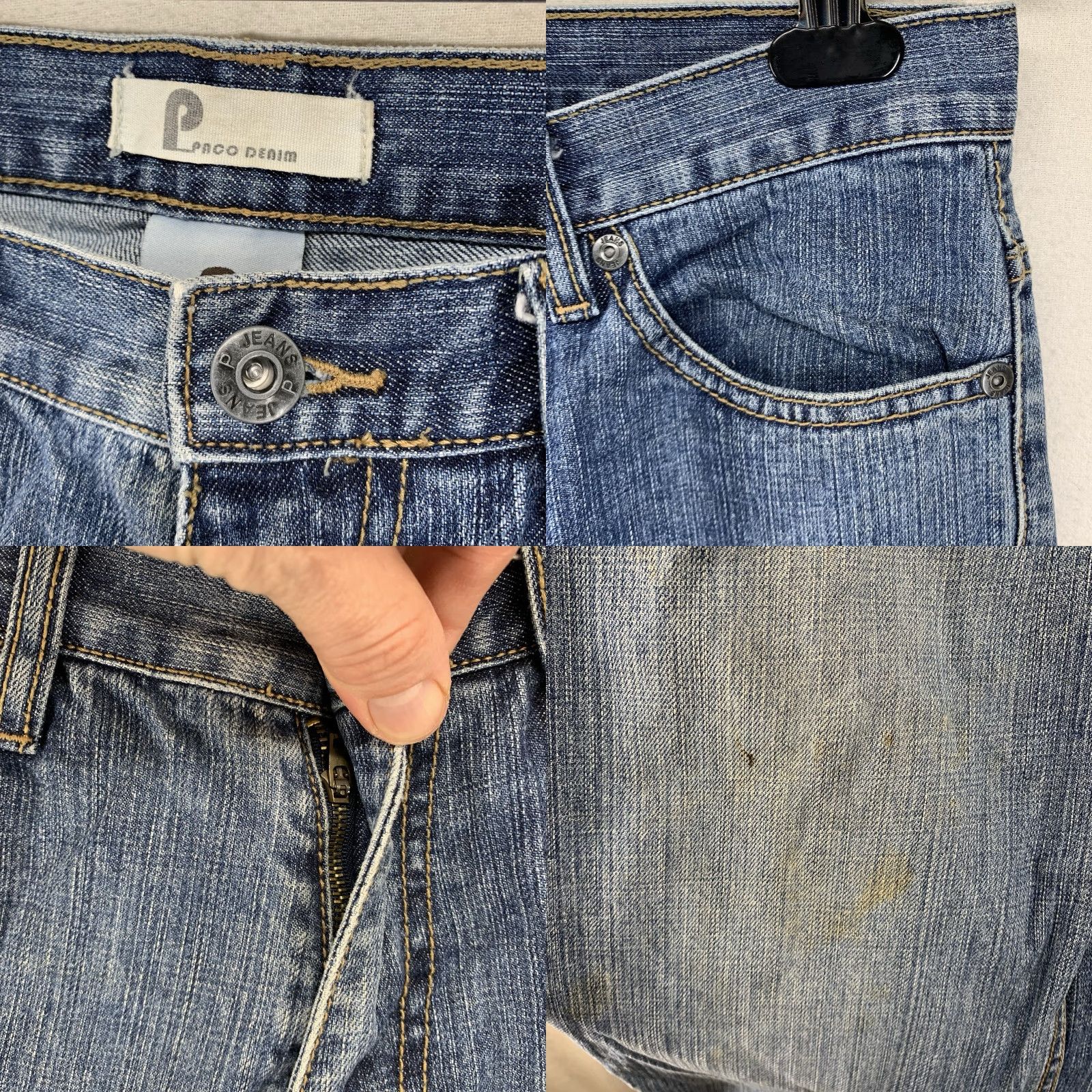 Vintage VINTAGE Paco Jeans Men 31x30 Denim Wide-Leg Y2K 90s Hip Hop Style Size US 31 - 8 Thumbnail