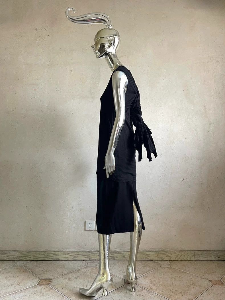Comme des Garcons Comme des Garcons Black big braid fake two-piece double dr Size S / US 4 / IT 40 - 1 Thumbnail