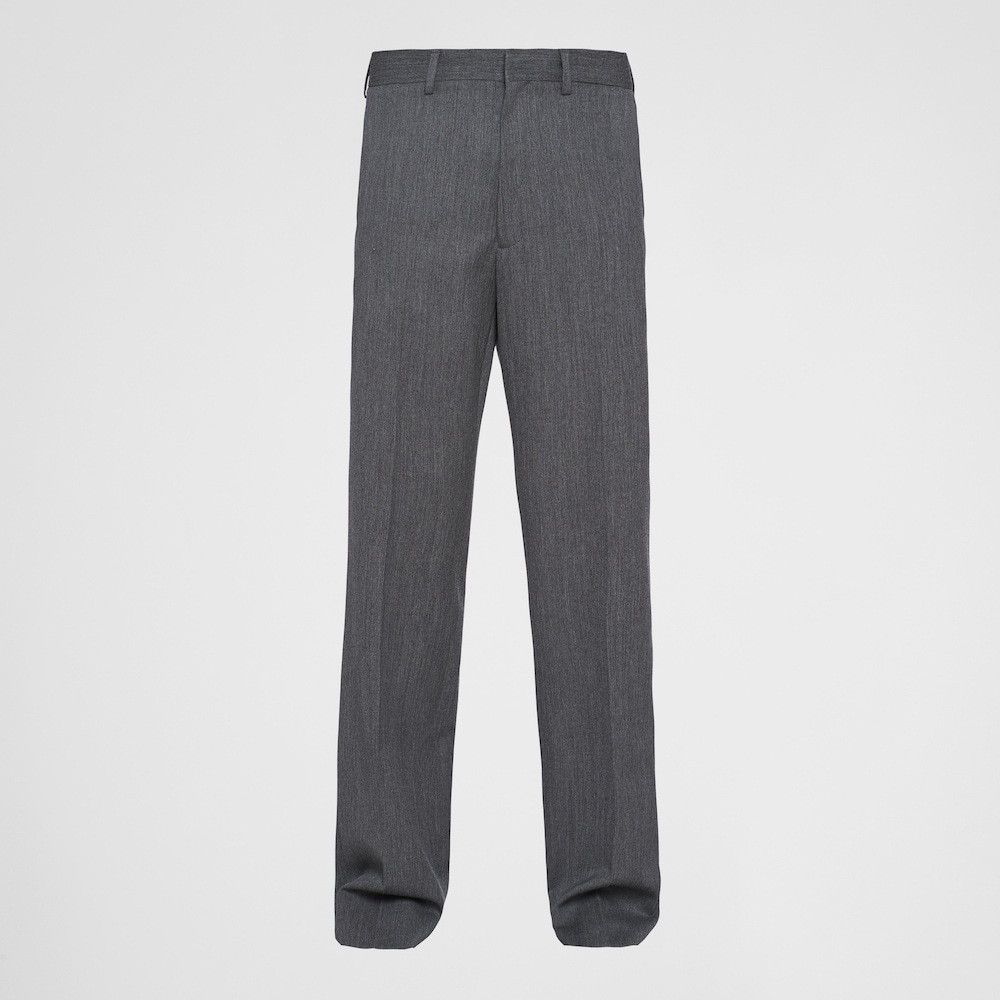 Prada o1bcso1str1025 Garbadine Wool Pants in Dark Grey Size US 32 / EU 48 - 1 Thumbnail