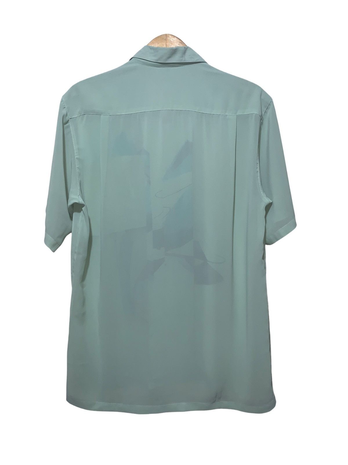 Balenciaga Vintage Balenciaga mesh sheer camp collar bowling shirt Size US M / EU 48-50 / 2 - 9 Thumbnail