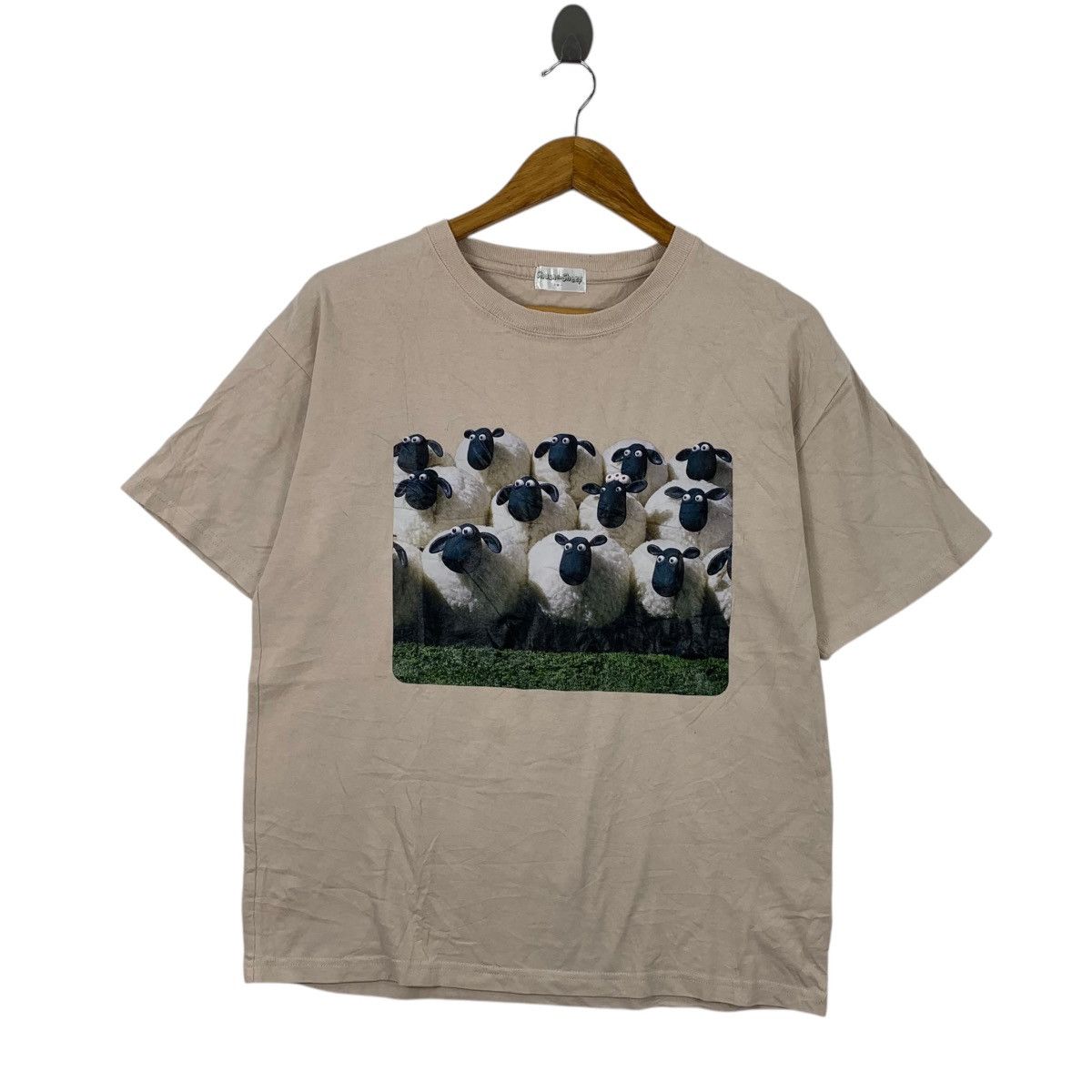 Vintage SHAUN THE SHEEP Cartoon Wallace Gromit Tee Shirt Top Size M / US 6-8 / IT 42-44 - 1 Thumbnail