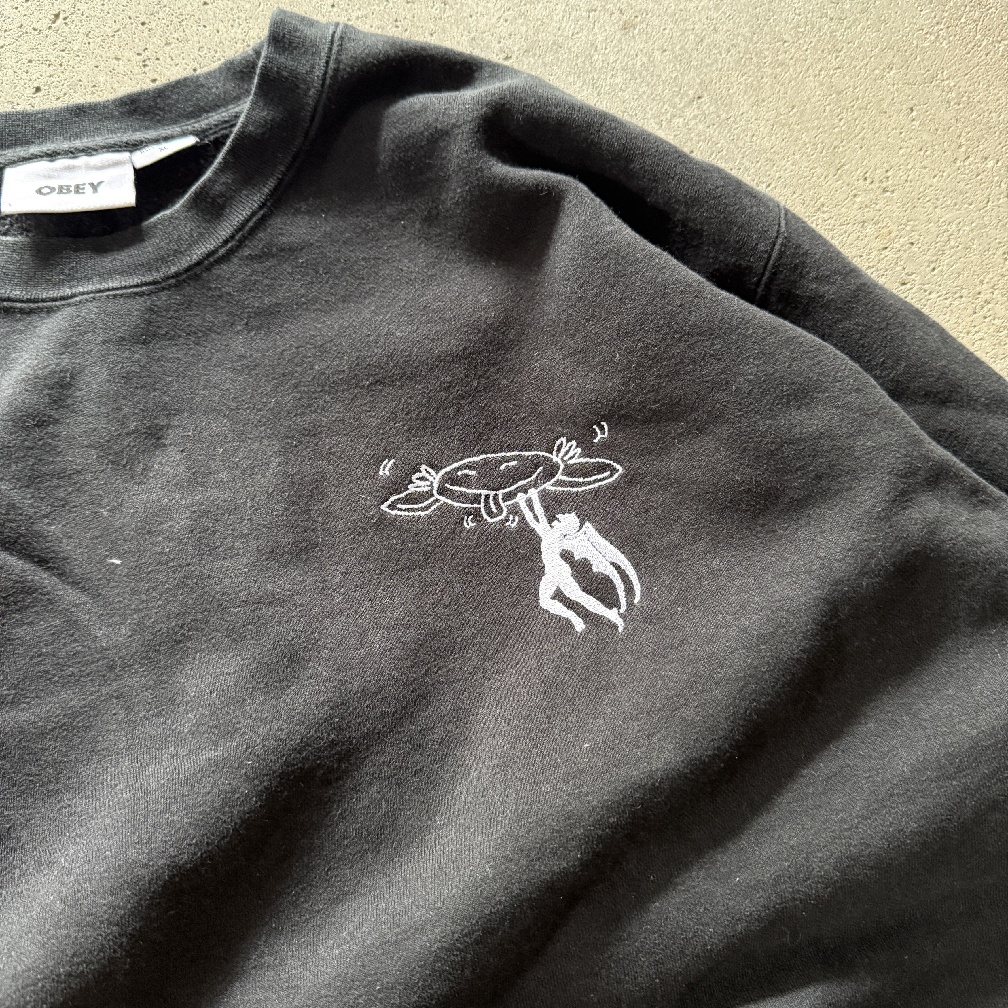 Obey vintage y2k obey black graphic sweatshirt Size US XL / EU 56 / 4 - 4 Thumbnail