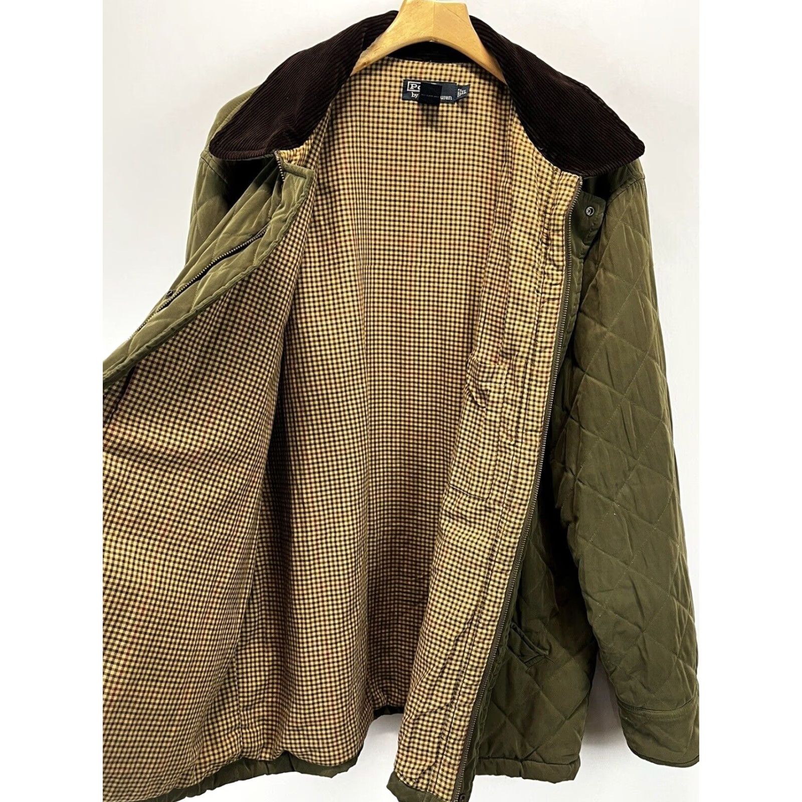 Ralph Lauren Vintage Mens Polo Ralph Lauren Quilted Chore Coat XL READ Corduroy Collar Green Size US XL / EU 56 / 4 - 4 Thumbnail