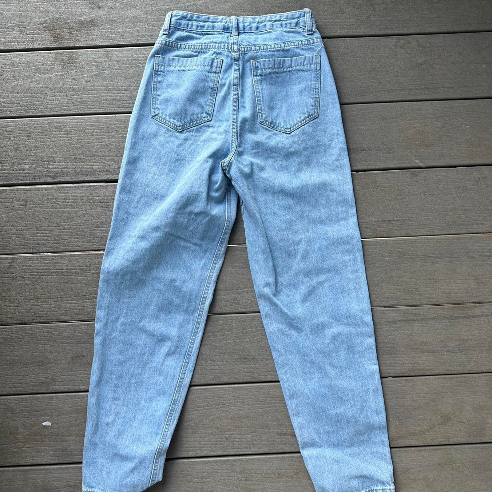Shein High waisted light wash denim jeans Size 24" / US 00 / IT 34 - 4 Thumbnail