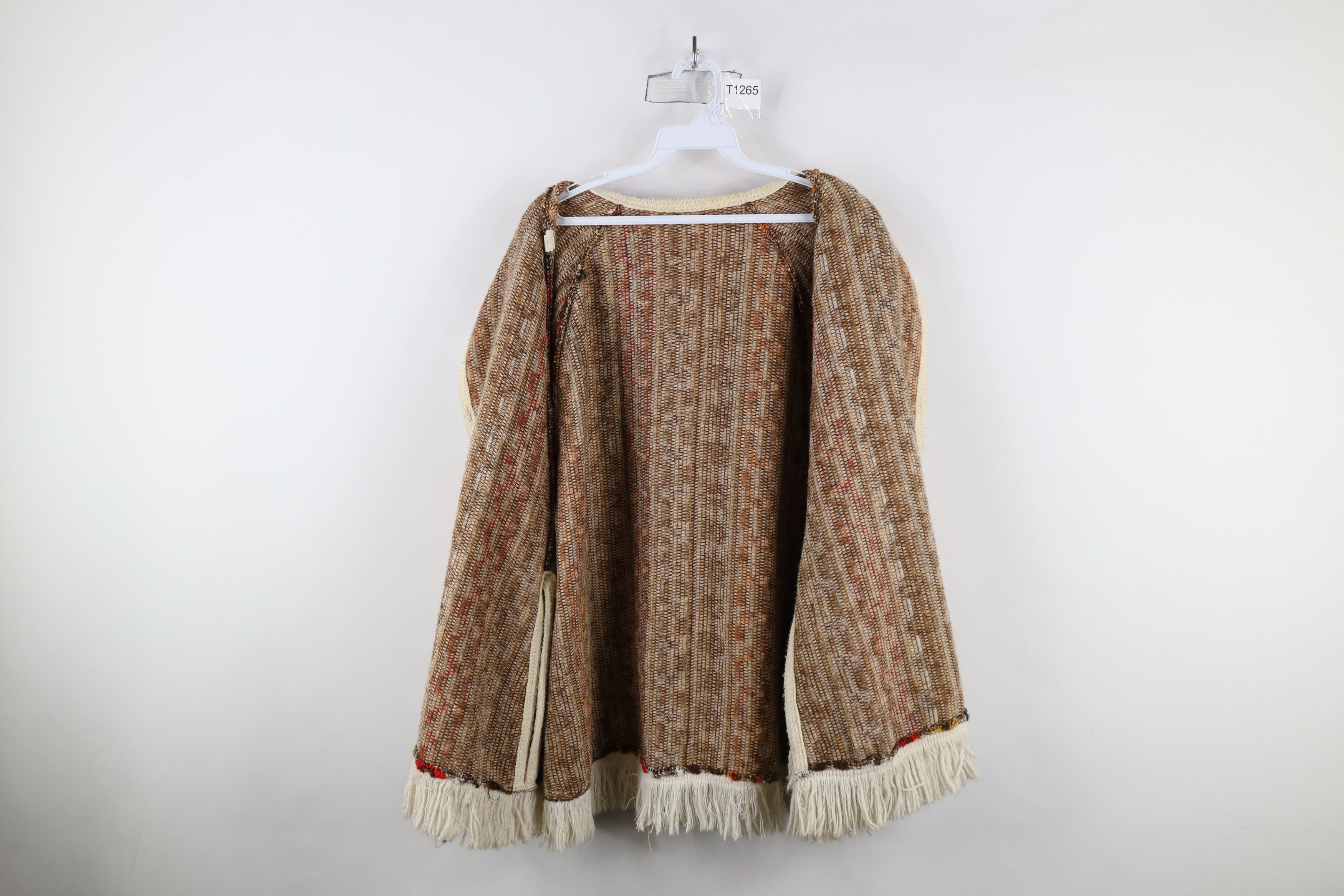 Vintage Vintage 60s 70s Mid Century Modern Sweater Cape Cardigan Size ONE SIZE - 10 Thumbnail
