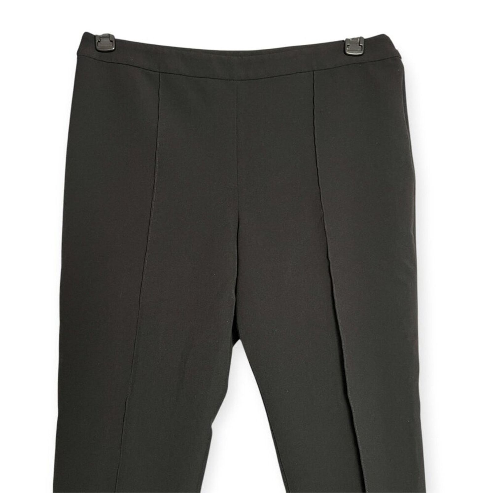 St. John St. John Black Pintuck High Rise Tapered Trousers Size 10 Size 32" / US 10 / IT 46 - 6 Thumbnail