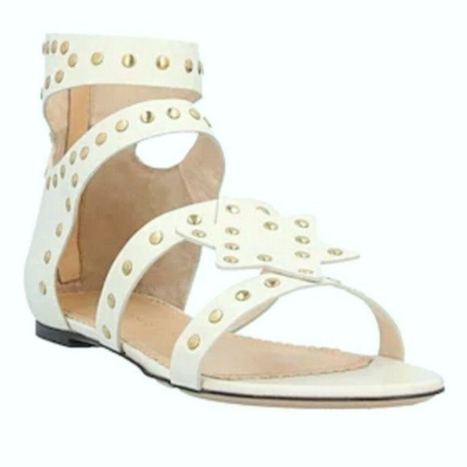 Charlotte Olympia Charlotte Olympia Studded leather Sandals white size 6 Size US 6 / IT 36 - 3 Thumbnail