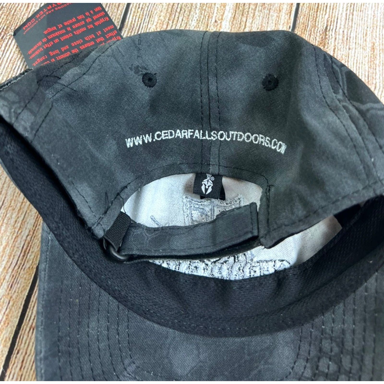 Vintage Kryptek Hat Black Gray Adjustable Strap Cap NWT Flag Patch Kryptek Baseball Cap Men One Size Black Gray Adjustable NWT Flag Patch Size ONE SIZE - 5 Thumbnail