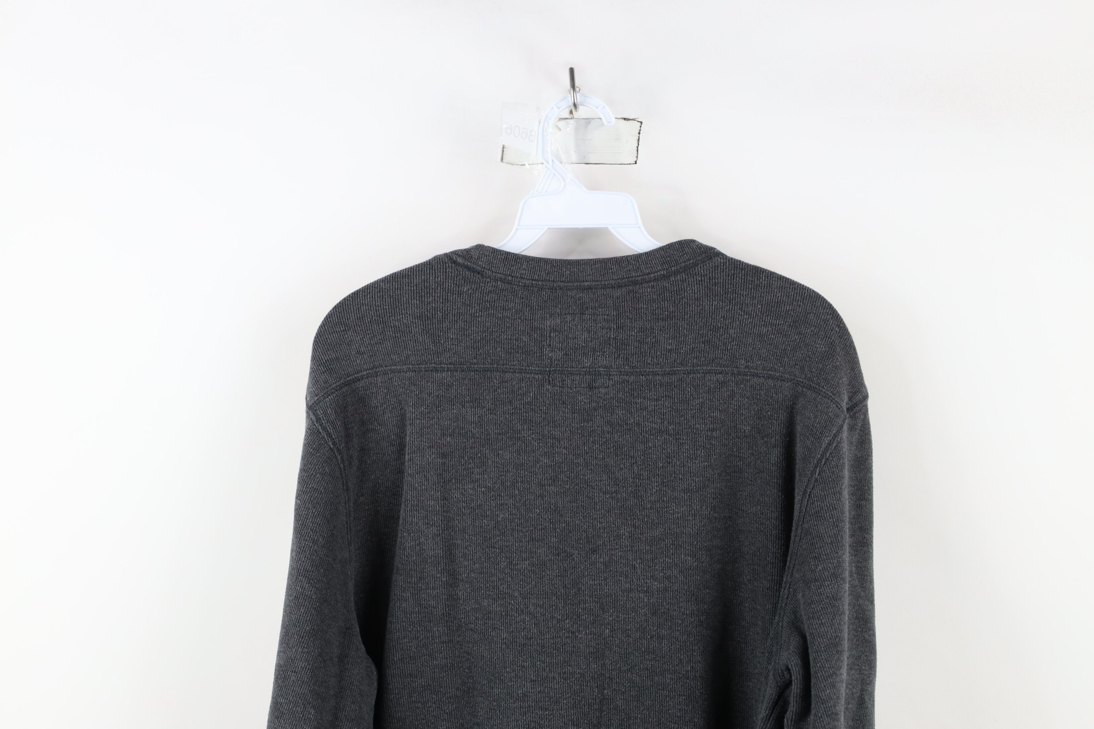 Gap × Vintage Vintage 90s Y2K Gap Ribbed Knit Long Sleeve T-Shirt Gray Size US M / EU 48-50 / 2 - 10 Thumbnail