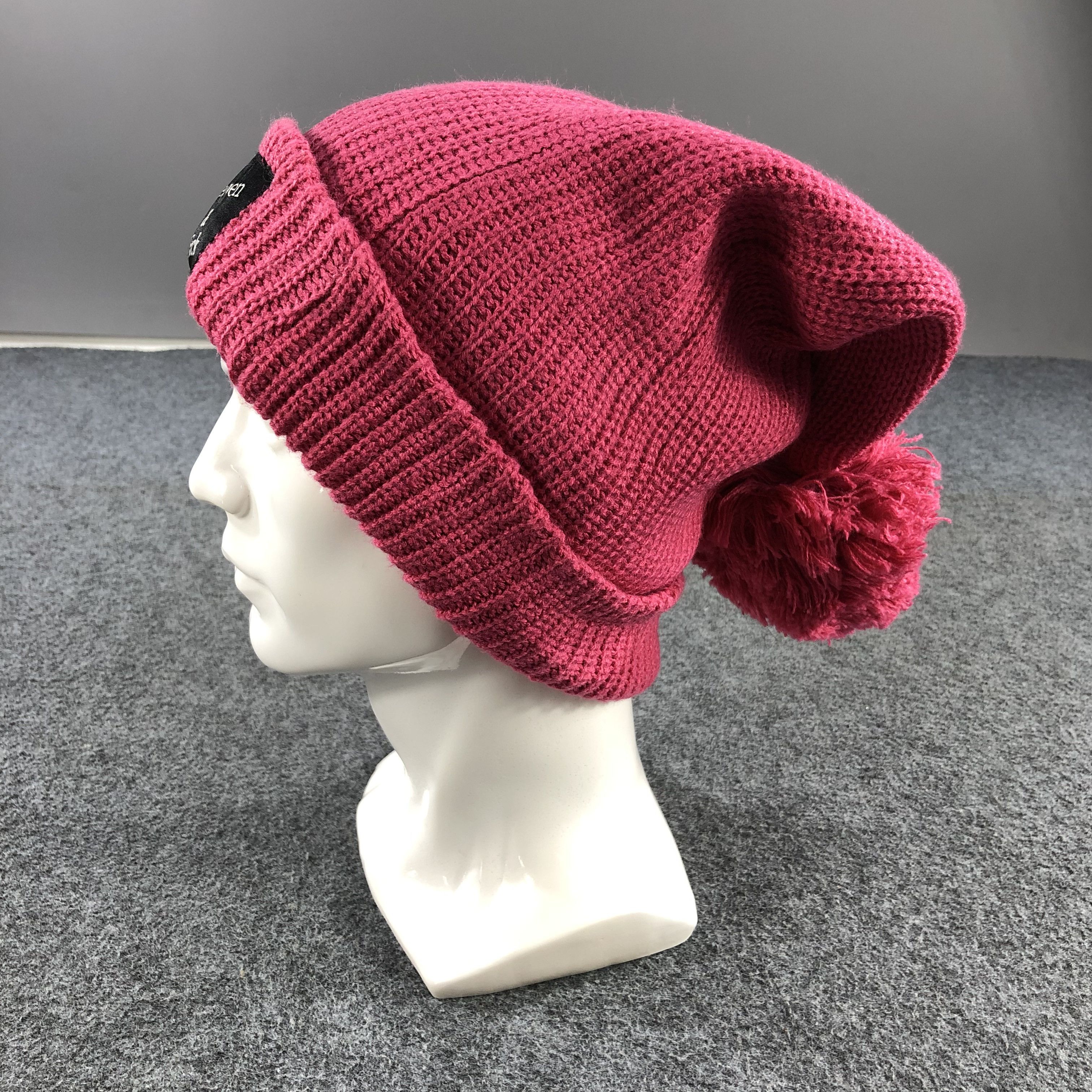 Vintage Heaven & Rock Pink Pom Pom Beanie Hat Free Size B250 Size ONE SIZE - 2 Thumbnail