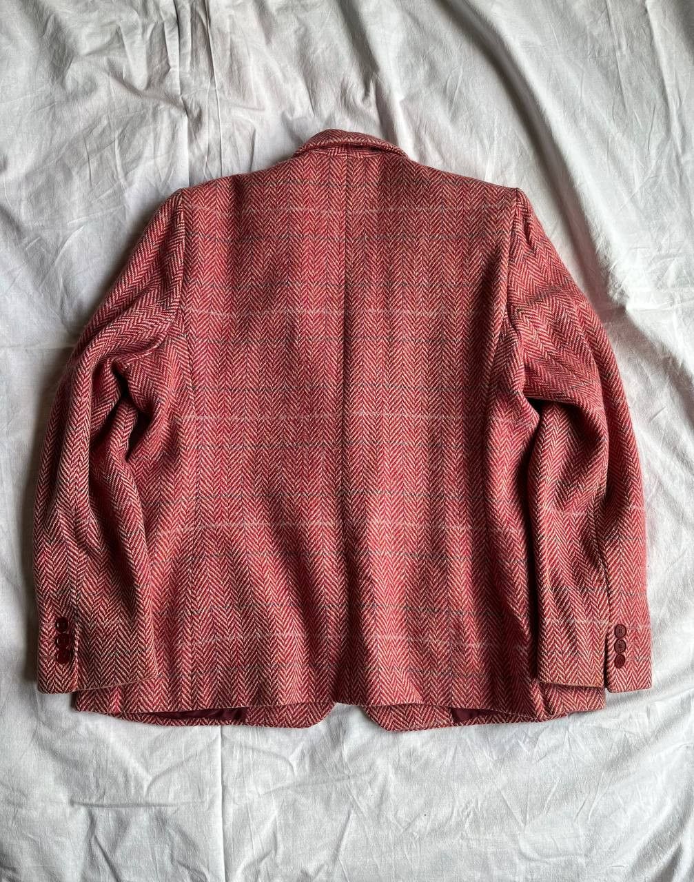 DAKS × Vintage DAKS London vintage red-white herringbone tweed blazer Size US M / EU 48-50 / 2 - 3 Thumbnail