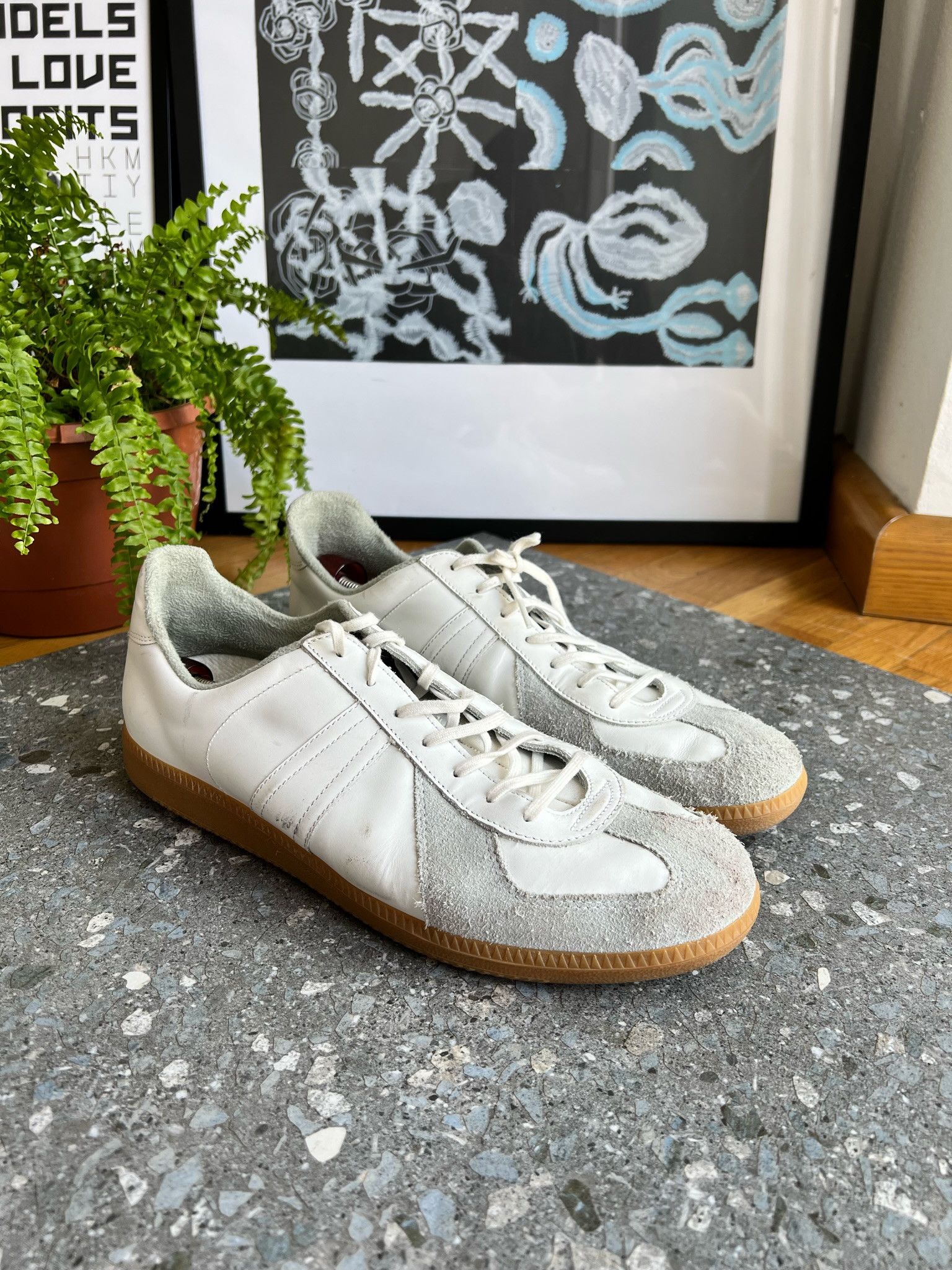 BW SPORT German Trainer German Army Men's 29.0cm unclear white type Vintage Second Hand