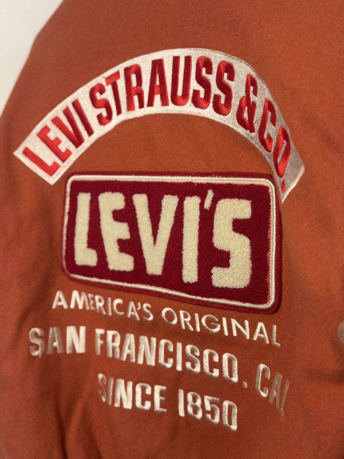 Levi's Vintage Clothing Levi's Wool Varsity Jacket Red Tab 90s Size US M / EU 48-50 / 2 - 5 Thumbnail