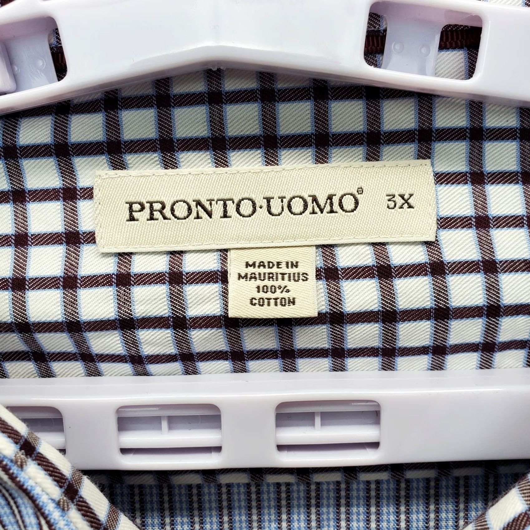 Pronto Uomo Pronto Uomo Shirt Mens 3X Multicolor Striped Relaxed Button-Up Chest Pocket Collared Shirt Size 3X Mens Size US XXL / EU 58 / 5 - 5 Thumbnail
