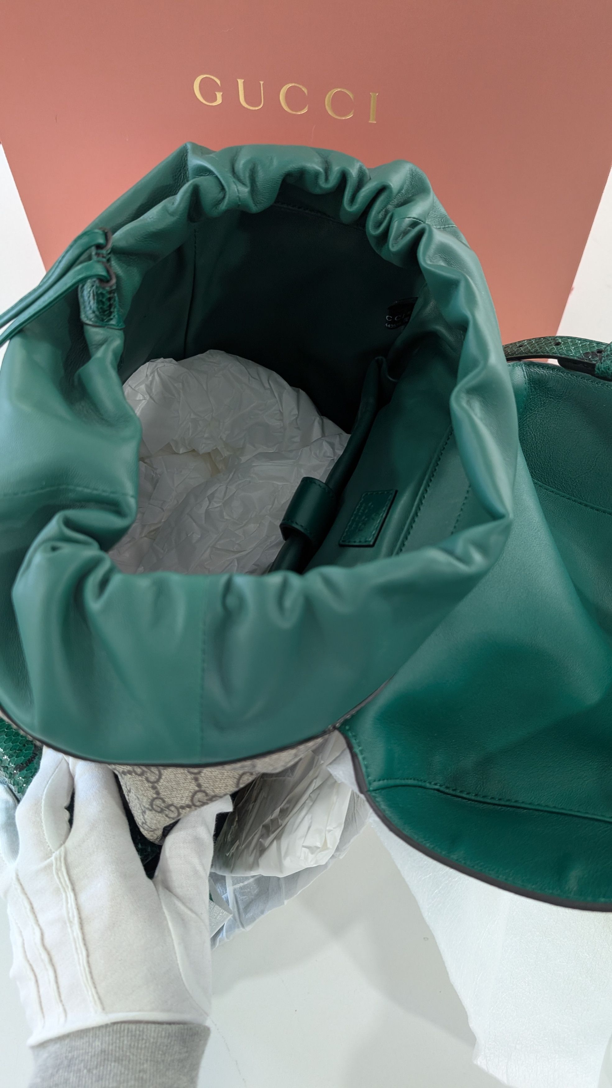 Gucci Gucci Emerald Python Backpack North America EXCLUSIVE Size ONE SIZE - 12 Thumbnail