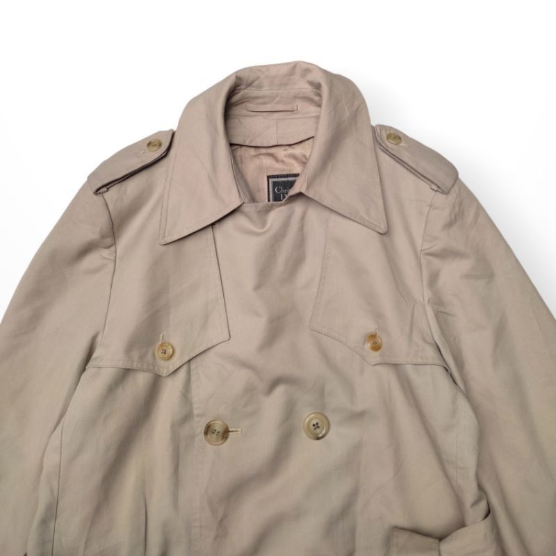 image of Christian Dior Monsieur Christian Dior Vintage Trench Coat Jacket in Mocha, Women's (Size Medium)