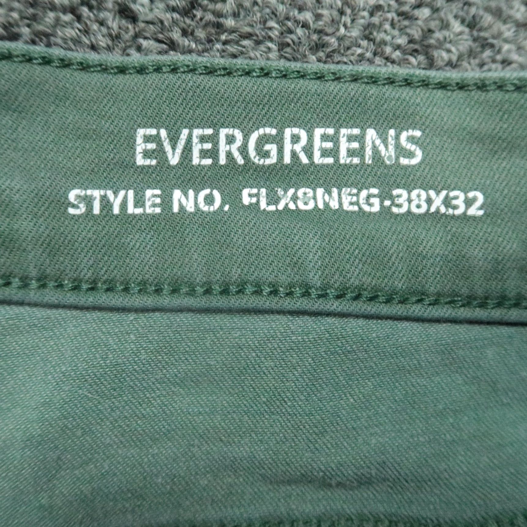 Evergreen Mugsy Jeans Mens 38x32 Green 5-Pocket Straight Stretch Denim Size US 38 / EU 54 - 5 Thumbnail