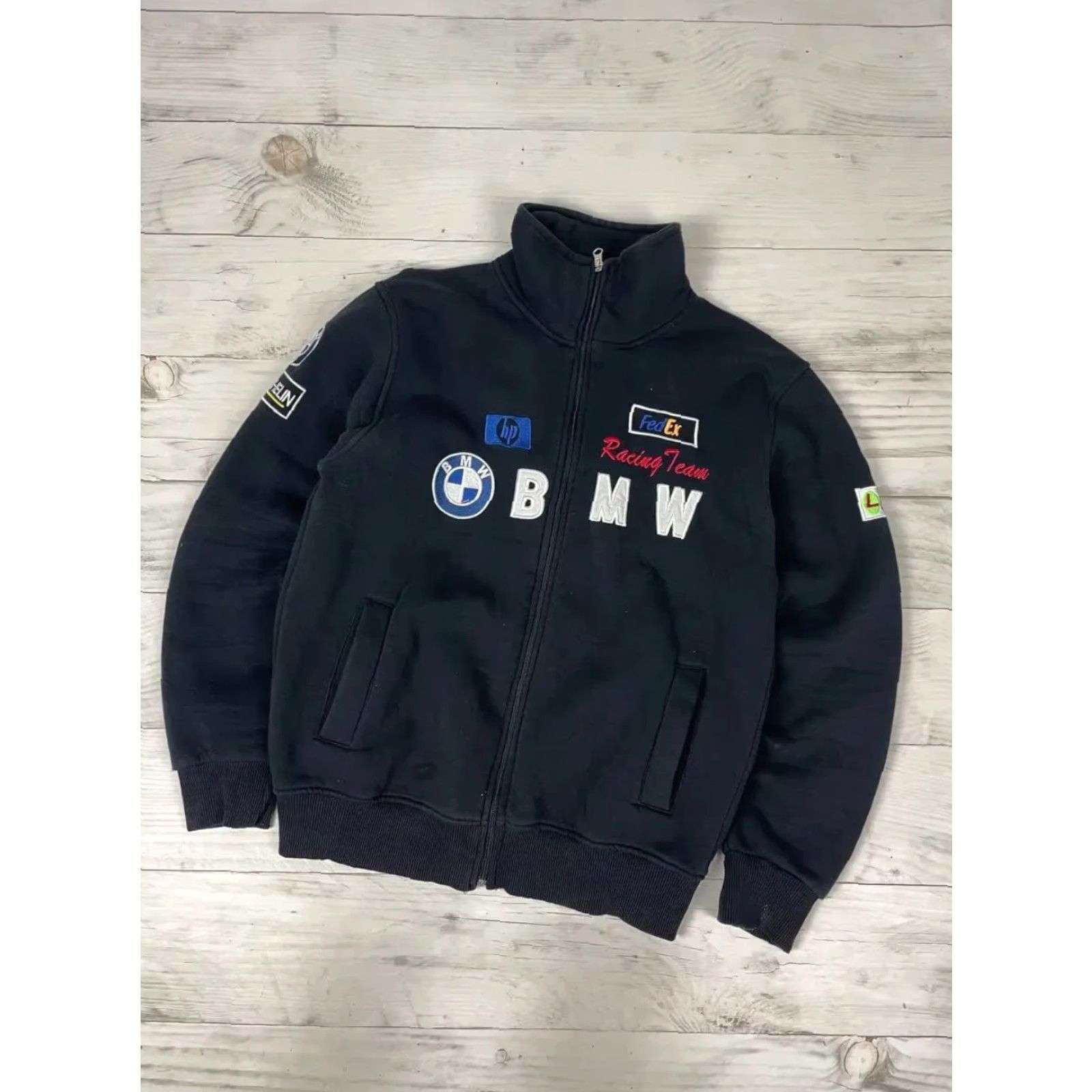 BMW VINTAGE BMW Racing Team Full Zip Sweatshirt Men L Black Logo Sweatshirt Size US L / EU 52-54 / 3 - 2 Thumbnail