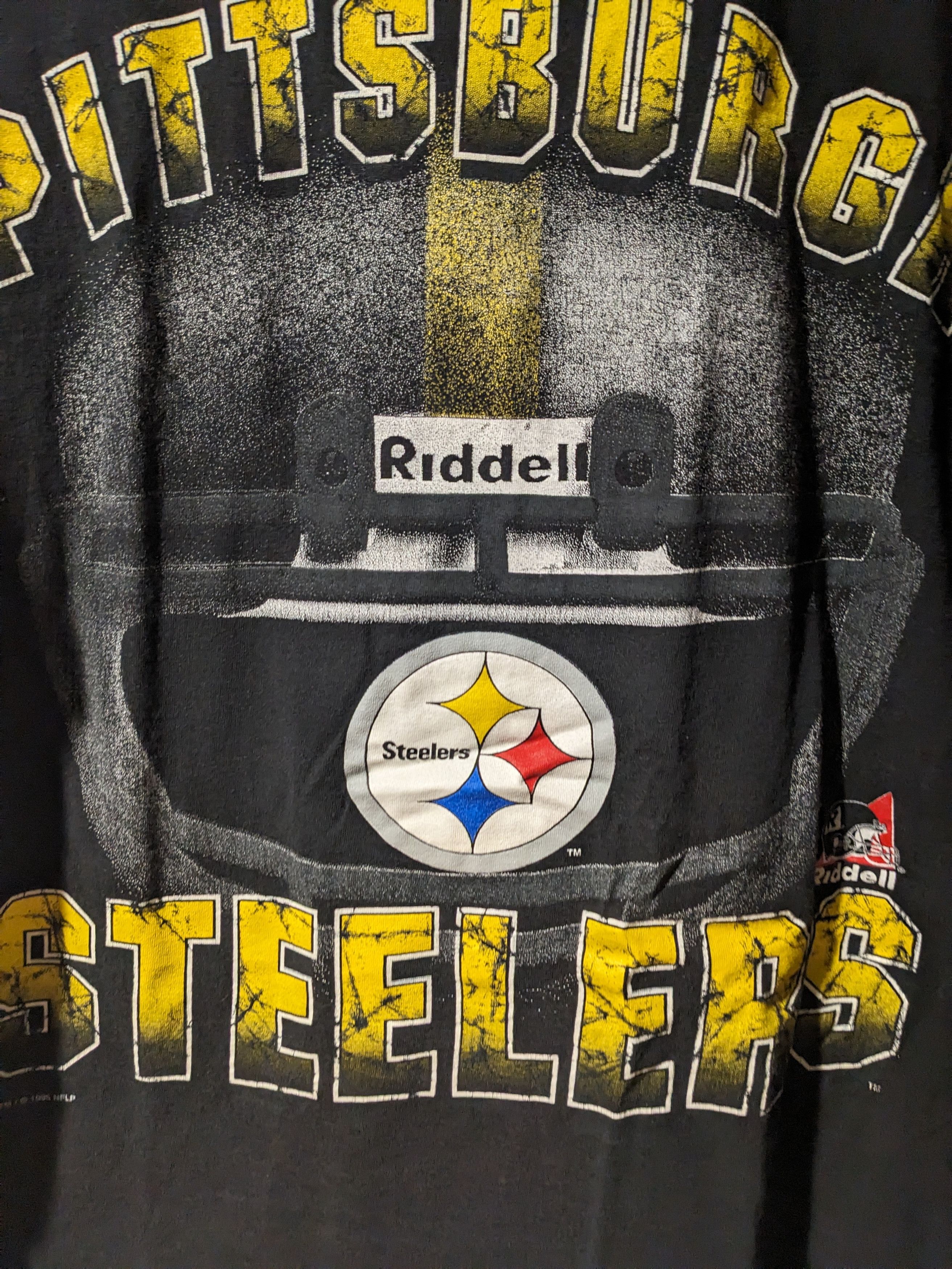 NFL × Vintage Vintage 1996 Pittsburgh Steelers NFL Football Helmet T-Shirt Size US XL / EU 56 / 4 - 2 Thumbnail