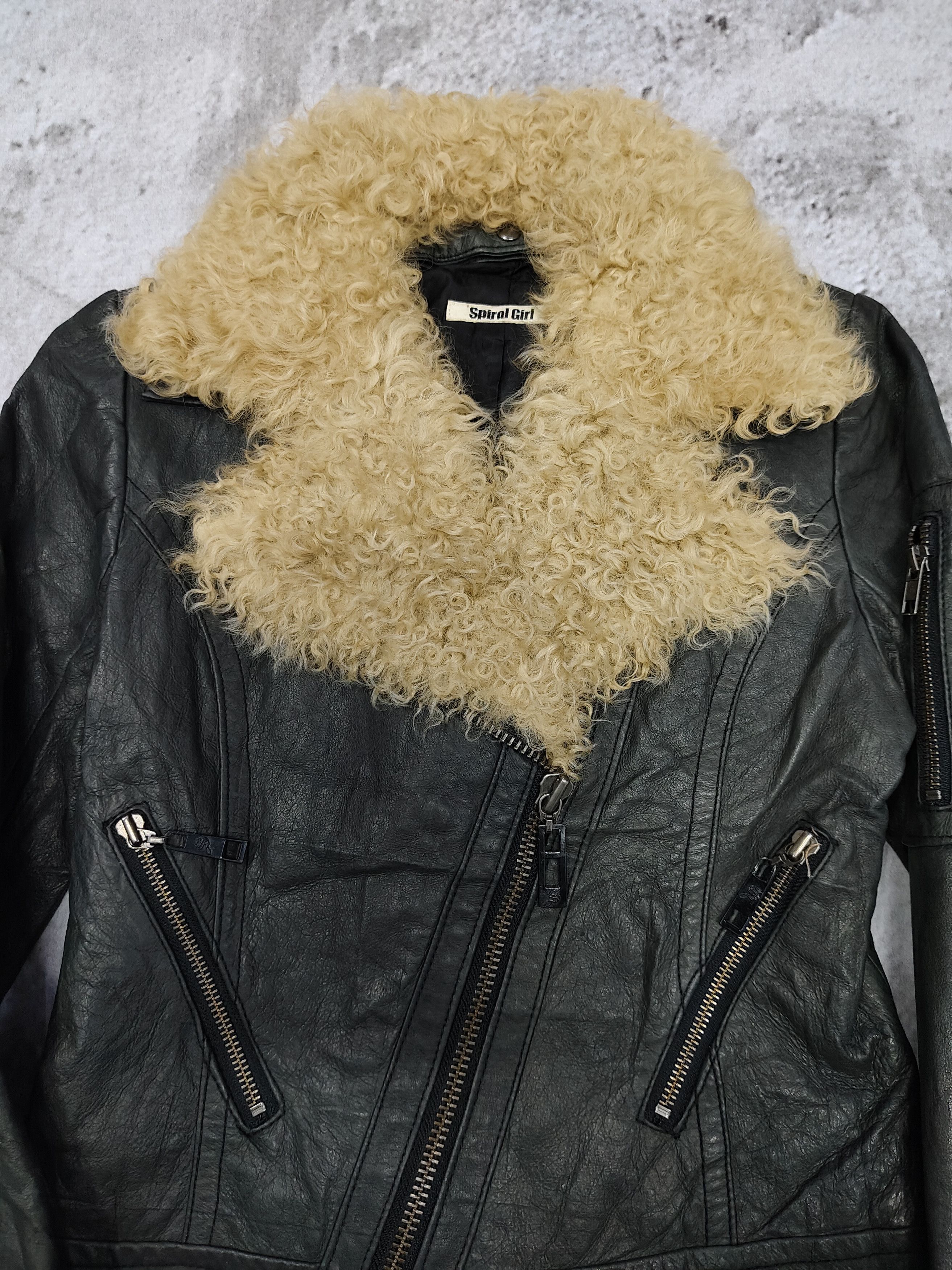 If Six Was Nine 00s Spiral Girl-Japanese Gothic Rock Asymmetric Fur Leather Size S / US 4 / IT 40 - 7 Thumbnail