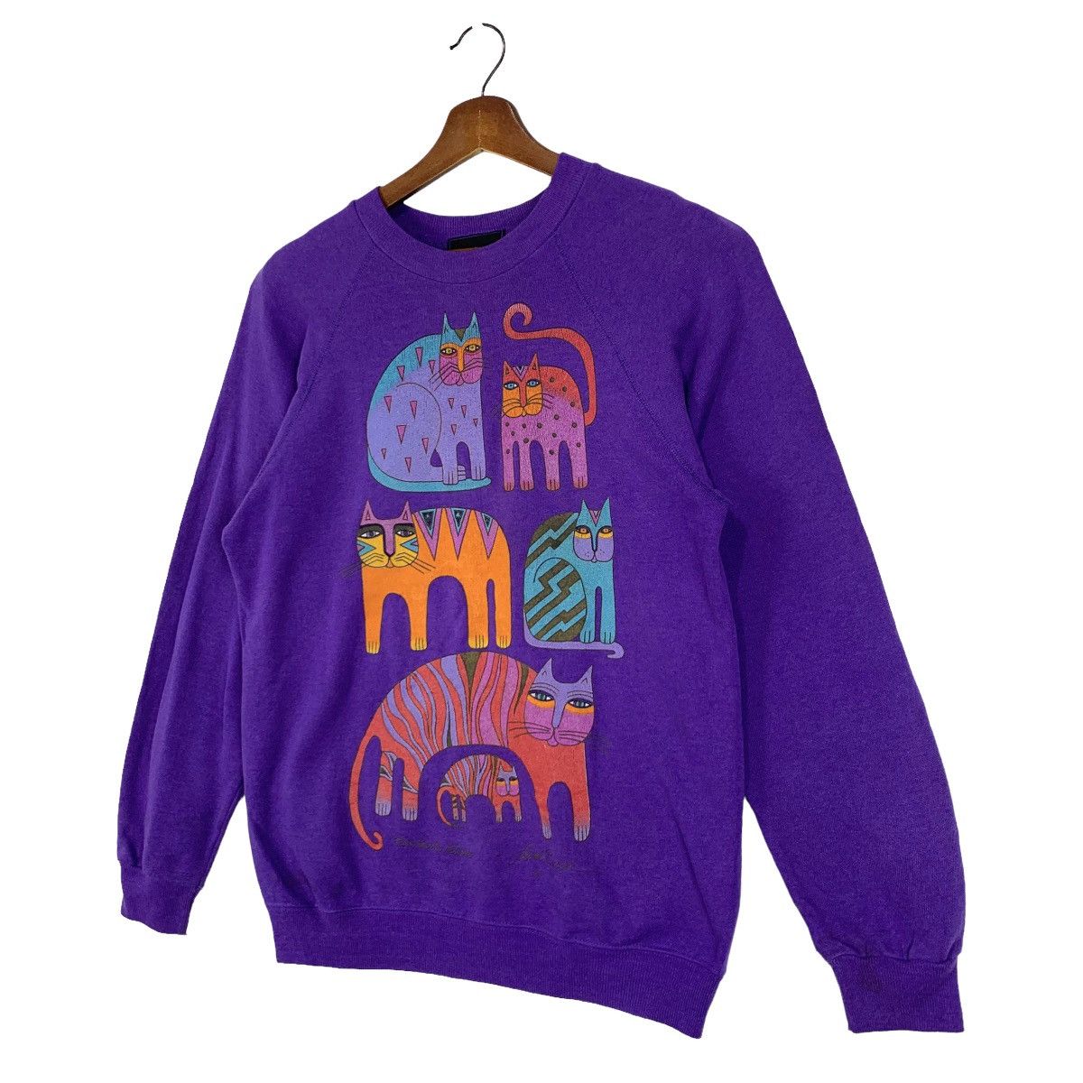 Vintage Vintage 90s Samuel Burch Graphic Art Cat Sweatshirt Size S Size US S / EU 44-46 / 1 - 5 Thumbnail