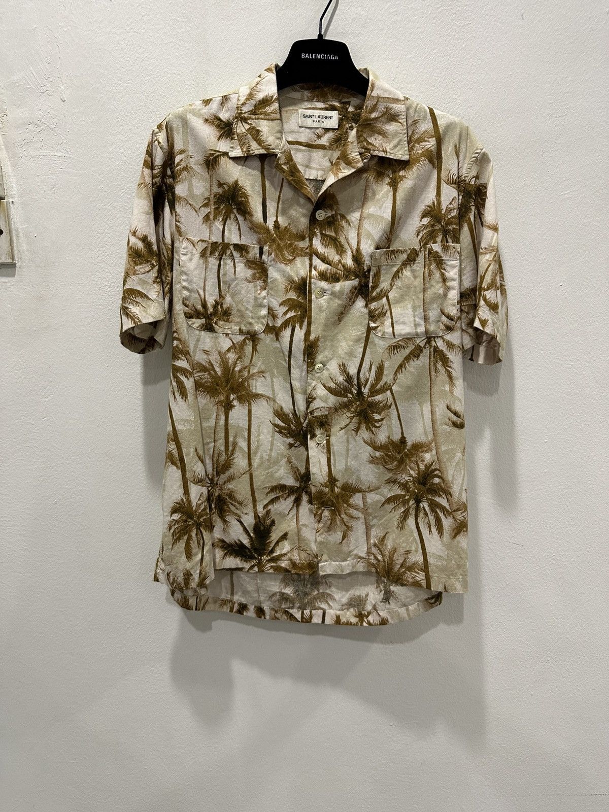 Saint Laurent Paris SS16 Palm Tree Hawaiian shirt 40 | Grailed