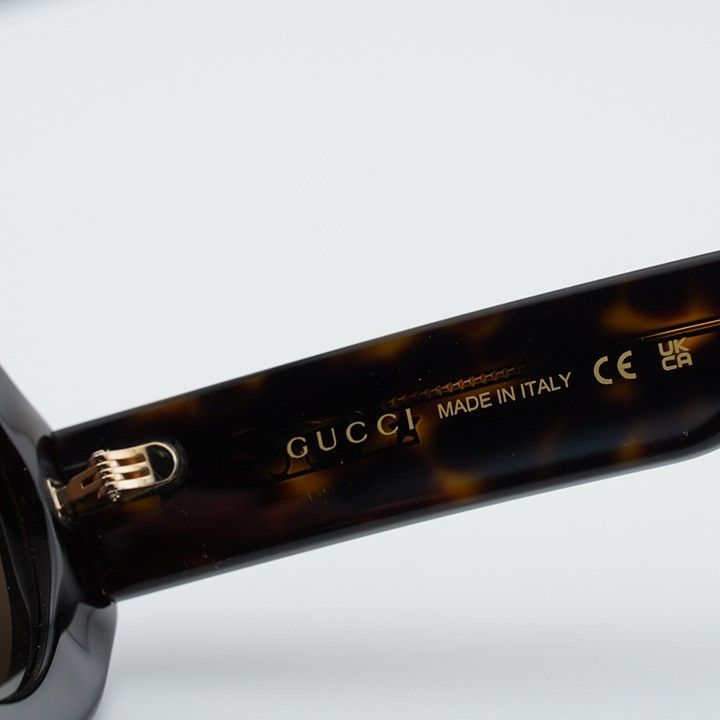 Gucci Gucci GG1587SA 002 Sunglasses Dark Havana Oval Frame, Brown Size ONE SIZE - 8 Thumbnail