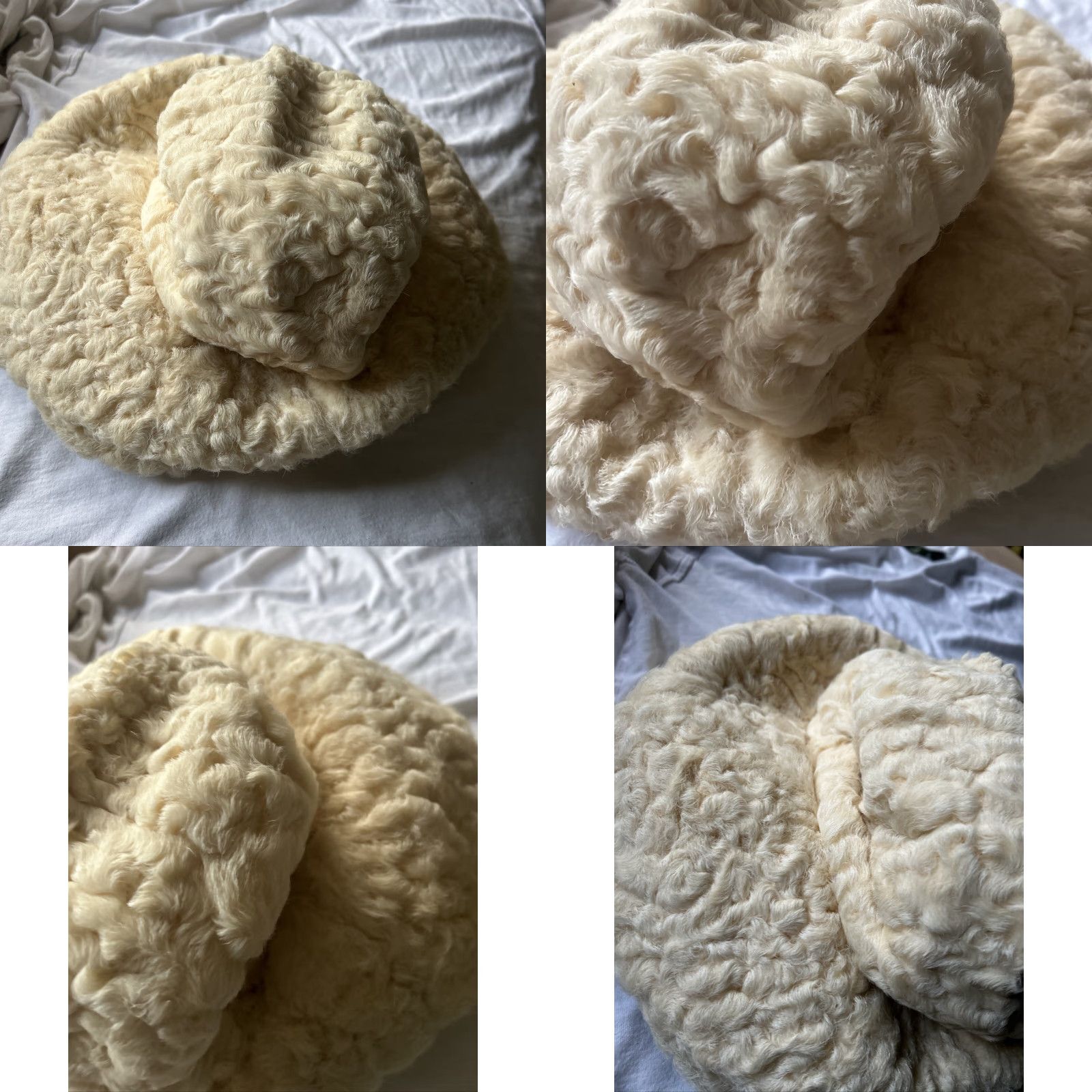 Vintage VINTAGE Irene of New York Hat Ivory Persian Lamb Small SM 1960s Elegant Womens Size ONE SIZE - 8 Thumbnail