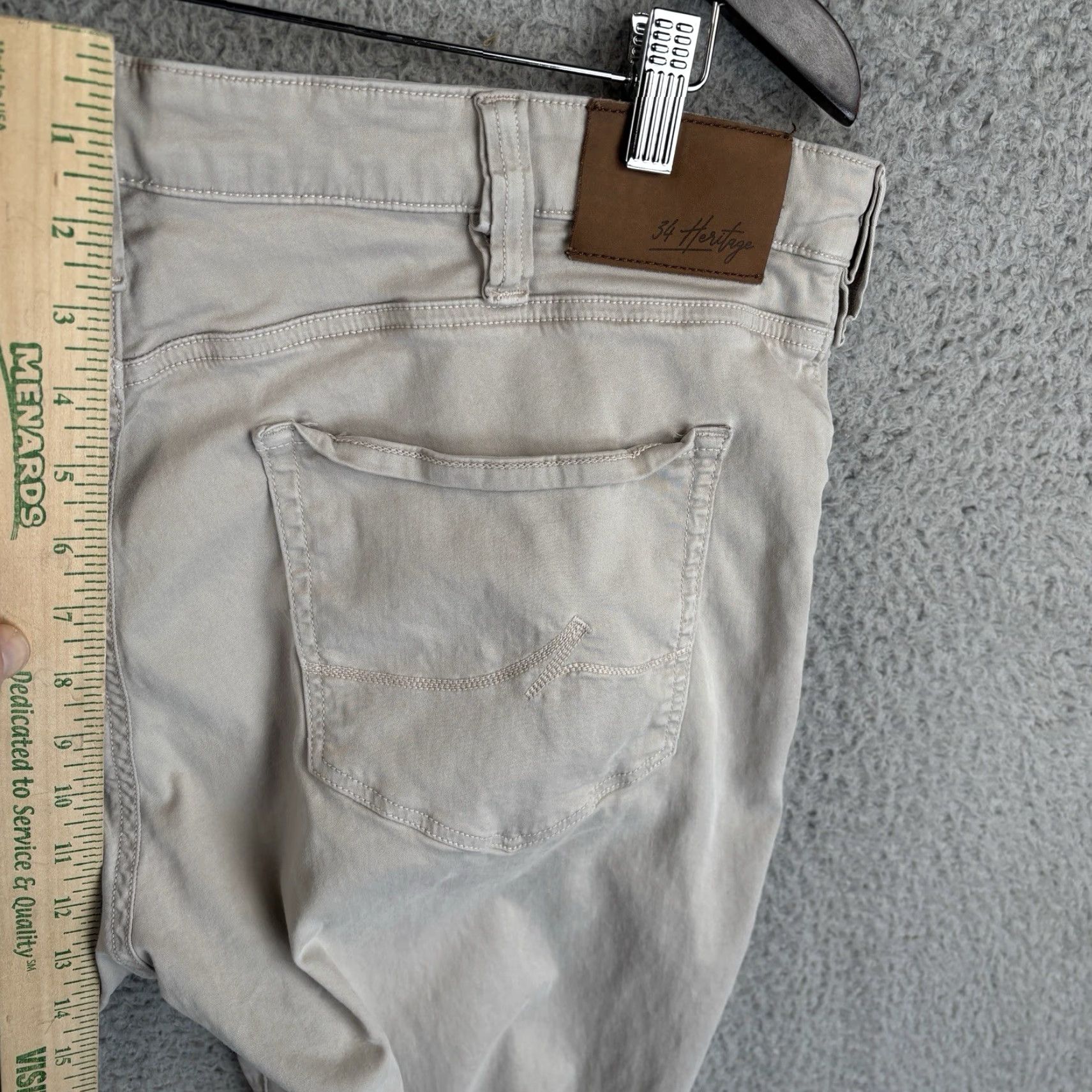 Vintage 34 Heritage Men Beige 5-Pocket Chino Pants 38x30 Classic Comfort Rise Inseam 30 Regular Size 38 Beige Mens Size US 38 / EU 54 - 6 Thumbnail