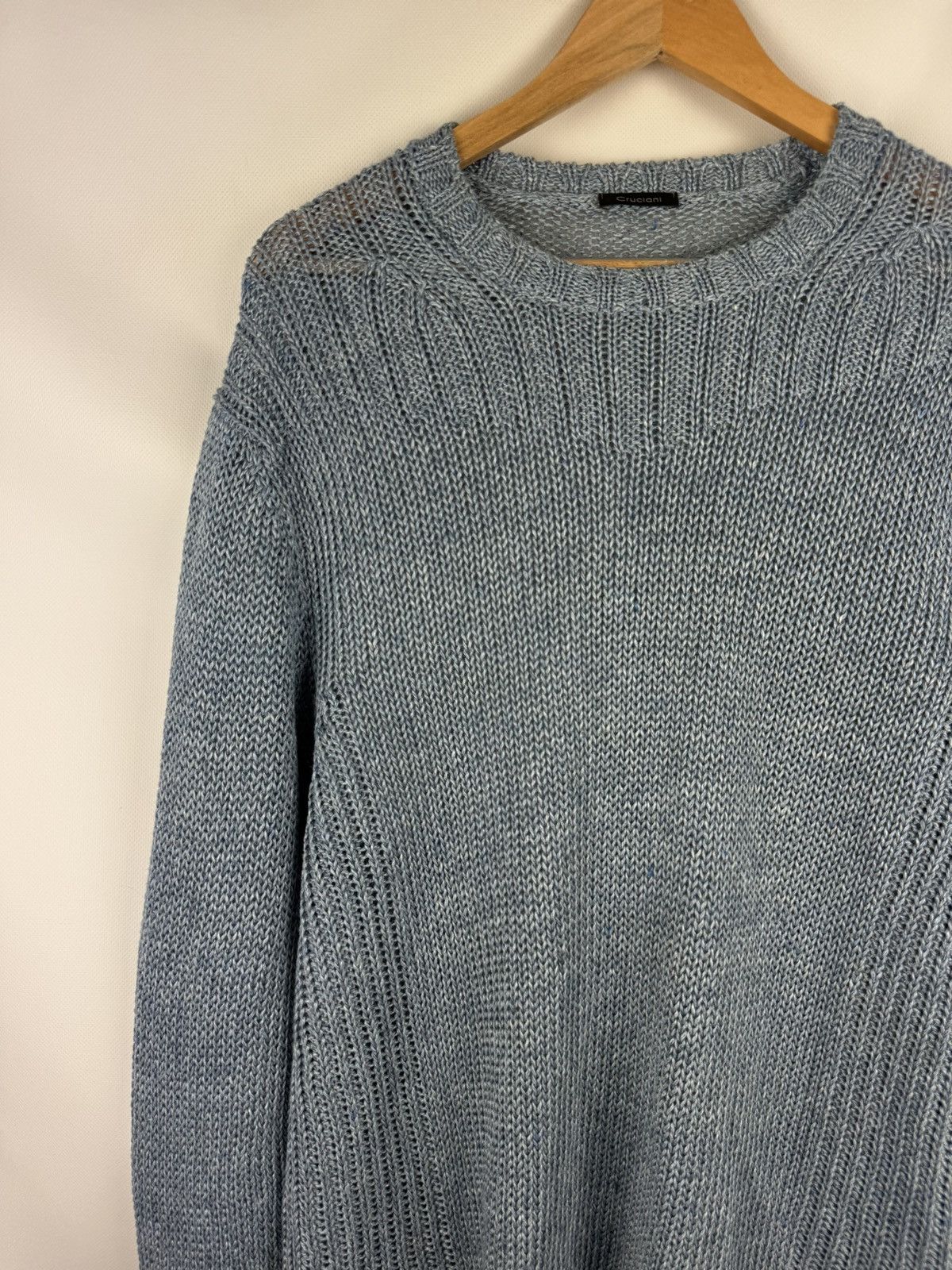 Cruciani Cruciani Men’s Linen Knitted Crewneck Sweater Pullover Size US L / EU 52-54 / 3 - 4 Thumbnail