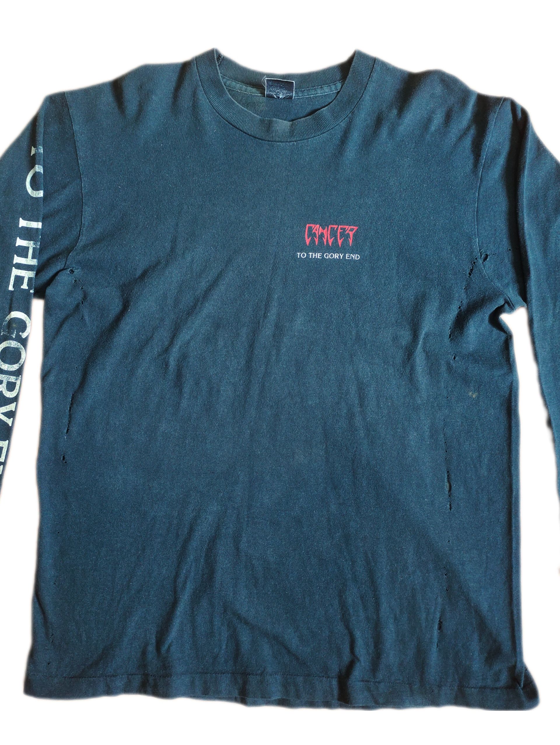 Vintage Rare Vintage Cancer - To the Gory End 1993 Long sleeve shirt Size US XL / EU 56 / 4 - 6 Thumbnail