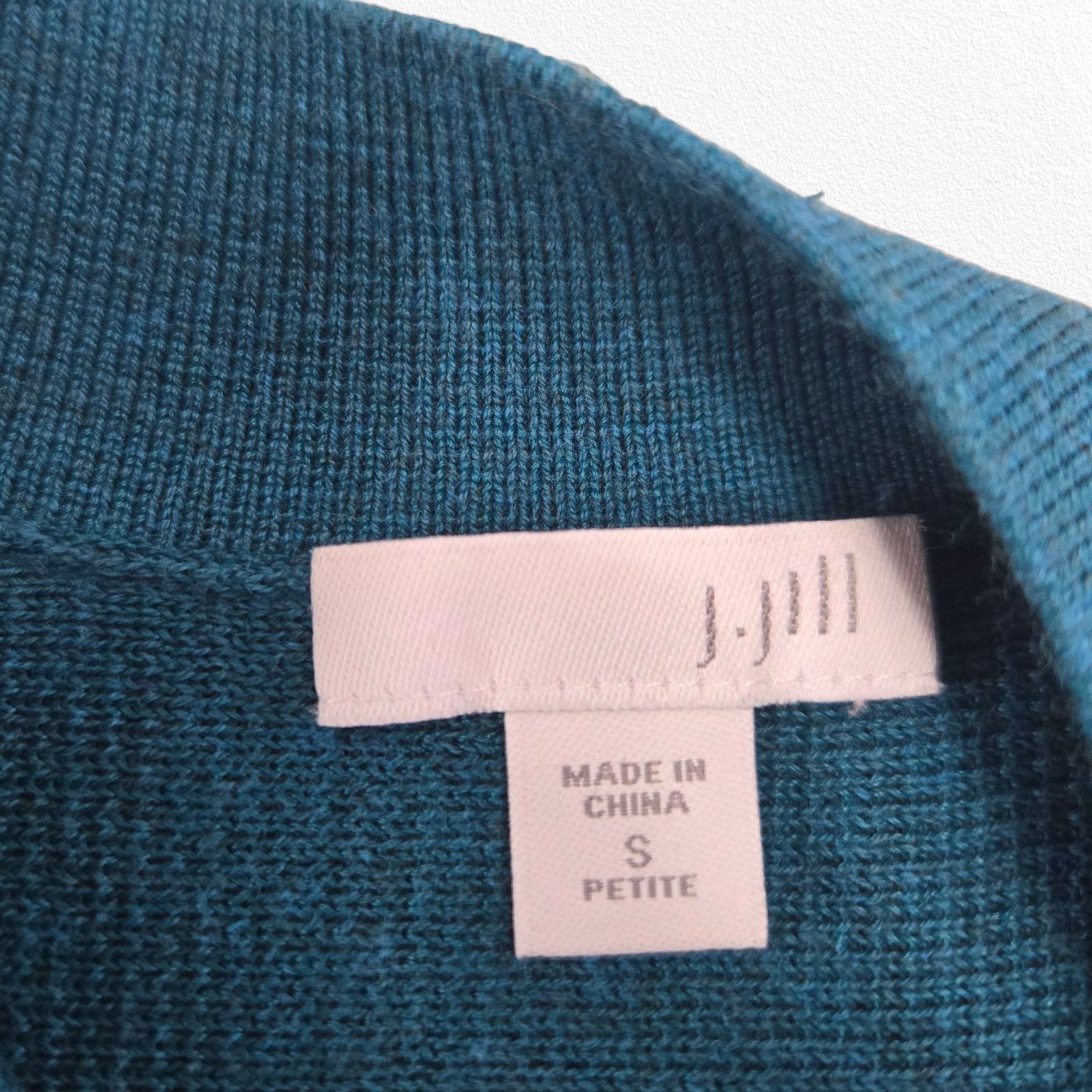 Other J. Jill Teal Mock Neck Midi Sweater Dress Size Small Petite Size S / US 4 / IT 40 - 6 Thumbnail