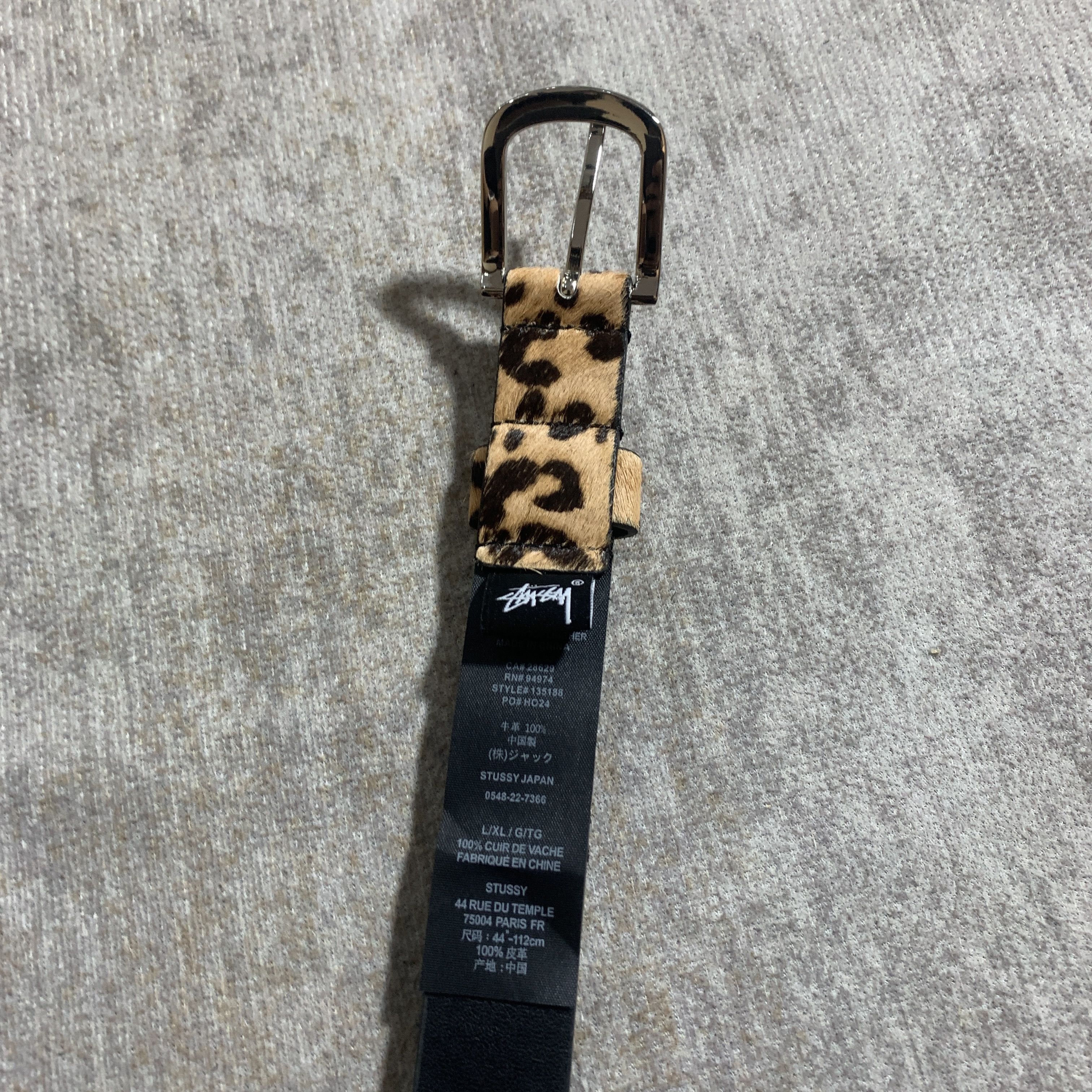 Stussy STUSSY SS LINK STUDDED BELT HAIRY CHEETAH PRINT Size ONE SIZE - 4 Thumbnail