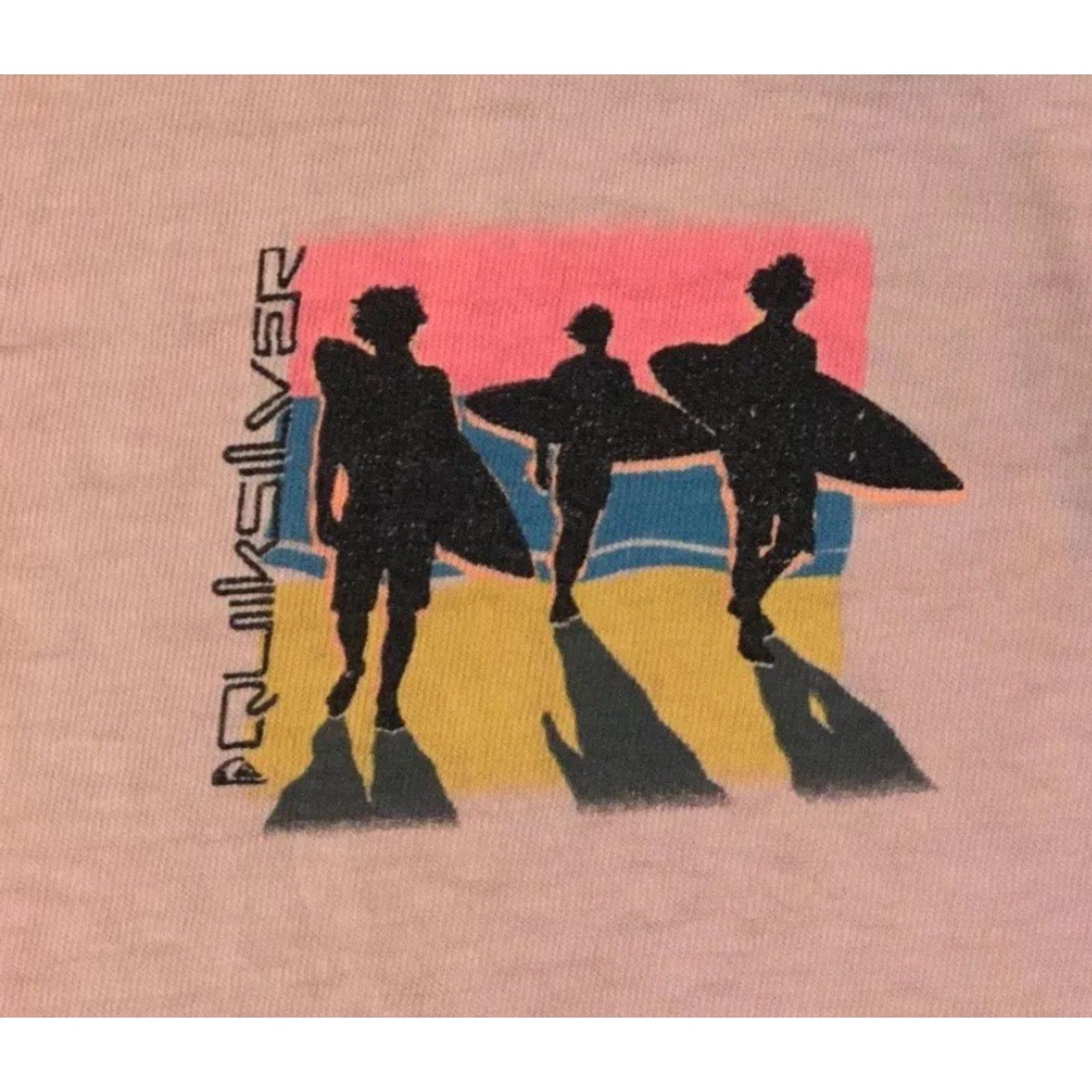 Quiksilver VINTAGE Quiksilver Tank Top Tee T-Shirt 80s 90s Beach Surf Grunge Pink S Men Graphic Tee Size US S / EU 44-46 / 1 - 4 Thumbnail