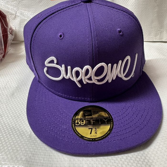 Supreme Supreme new era hand style logo purple 7. 3/4 | Grailed