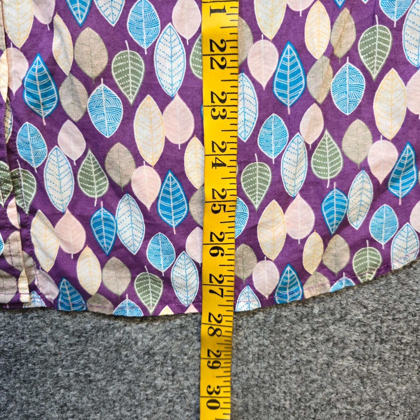 Talbots Talbots Top Women XL Purple Blue Leaves Floral Button Long Sleeve Casual Career Shirt Women XL Purple Floral Button Front Catseyes? Size XL / US 12-14 / IT 48-50 - 5 Thumbnail