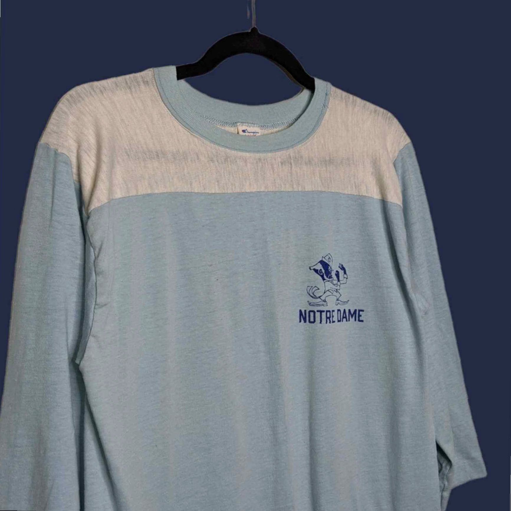 Champion VINTAGE Champion Shirt L Women Blue 1990s College University Top Long Sleep/School Shirt Women? Size L / US 10 / IT 46 - 5 Thumbnail
