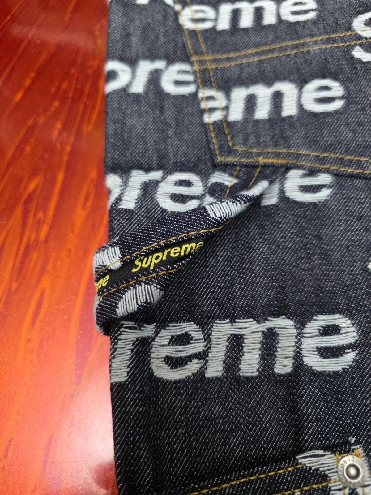 Supreme Supreme Jacquard Logos Double Knee Denim Painter Jeans Sz