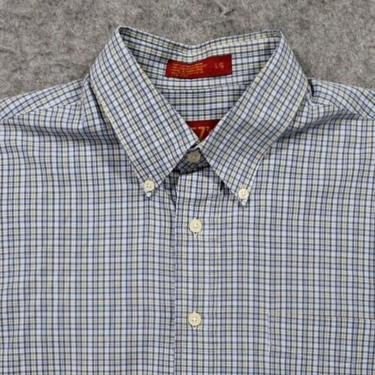 Haggar Haggar Button-Up Men Large Blue Plaid Short Sleeve Casual Shirt Size US L / EU 52-54 / 3 - 3 Thumbnail