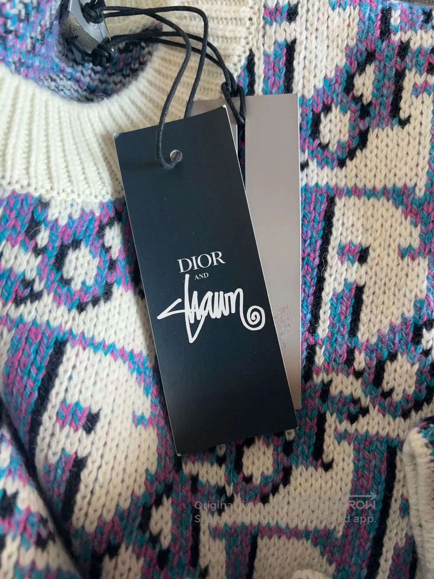 Dior Dior Stussy Logo Knit Sweater XL. Size US XL / EU 56 / 4 - 5 Thumbnail