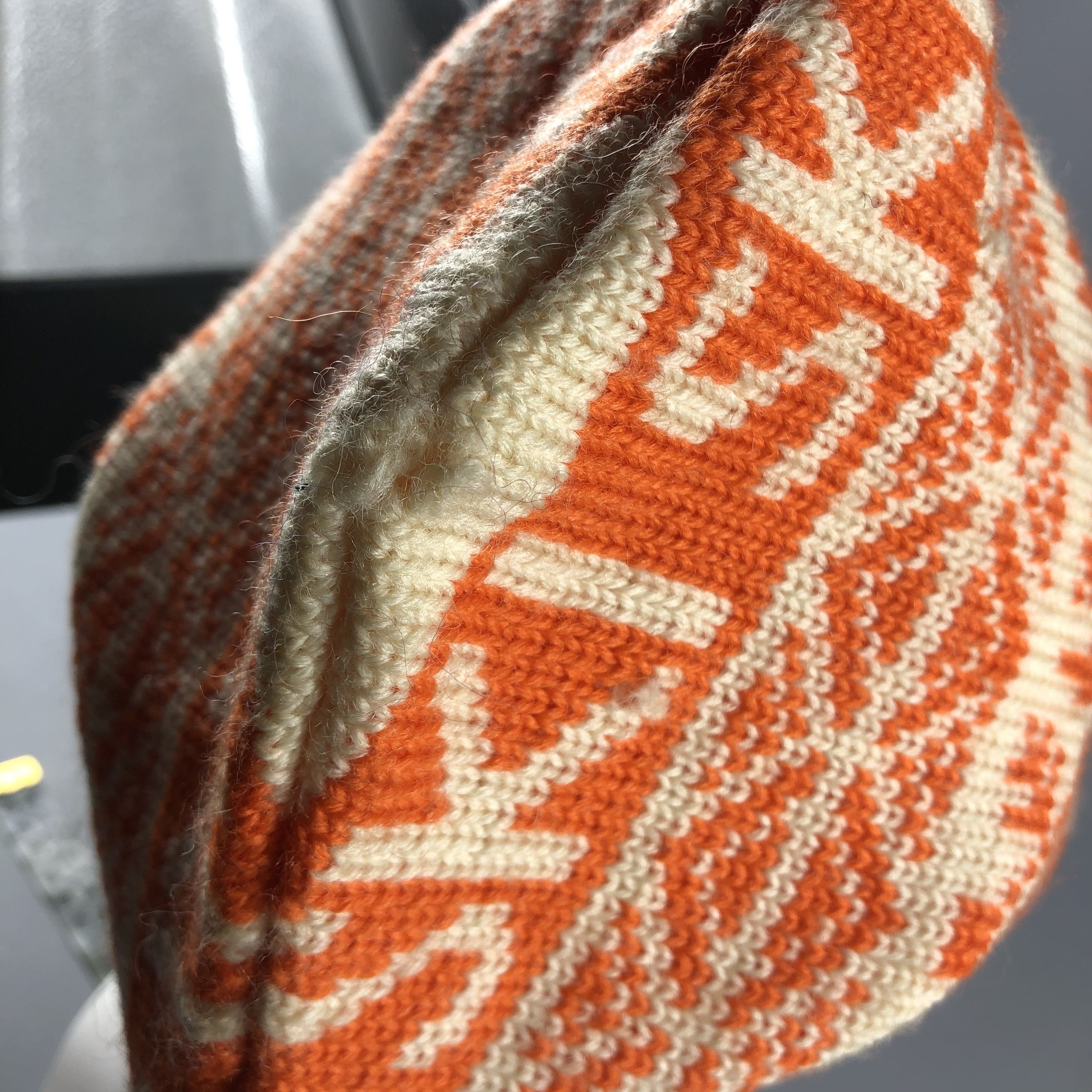 Vintage Ski Fair Isle Beanie Snow Hat Snow Cap -D377 Size ONE SIZE - 4 Thumbnail