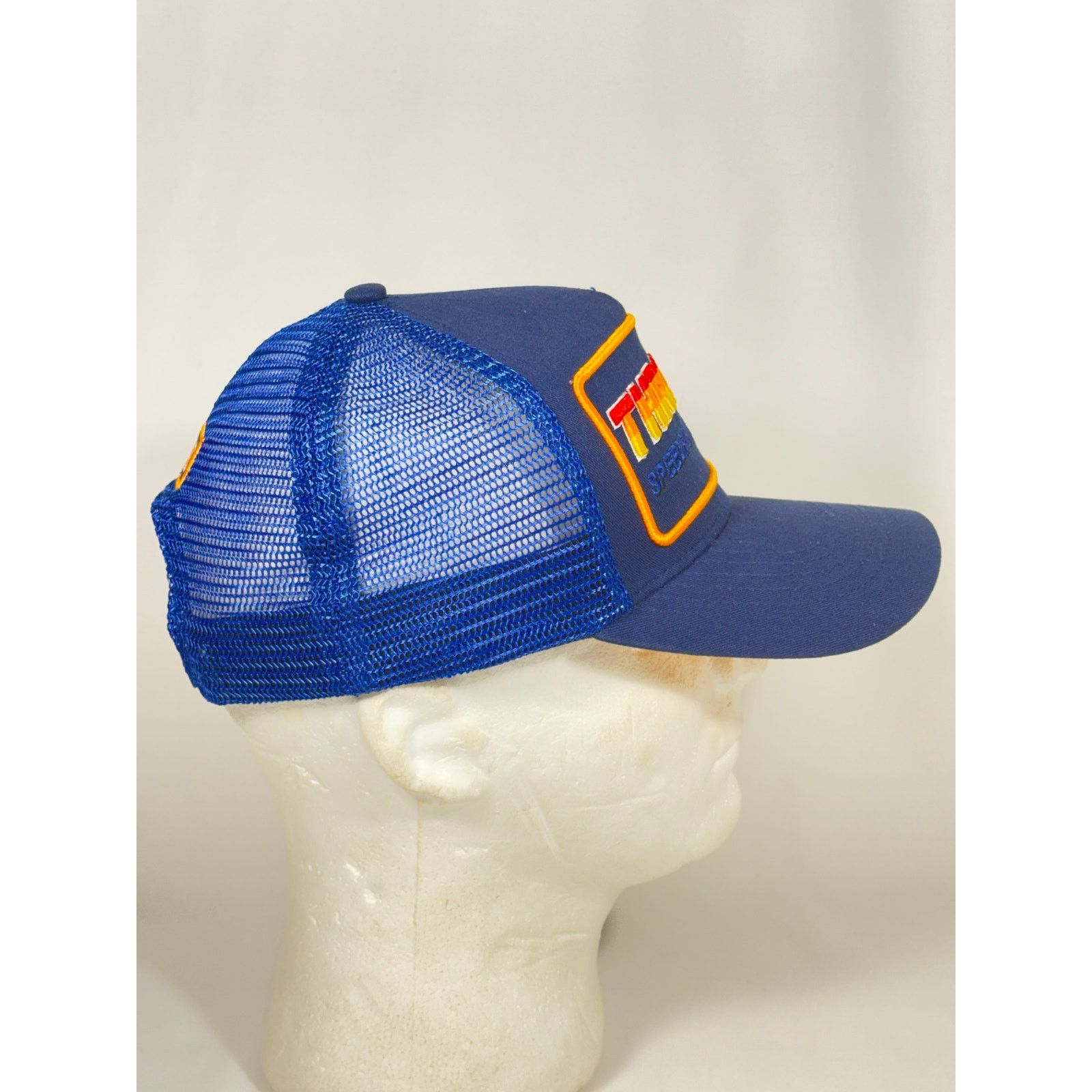 Other Vintage Style Blue/Orange Mesh Trucker Hat DYC Snapback Size ONE SIZE - 6 Thumbnail