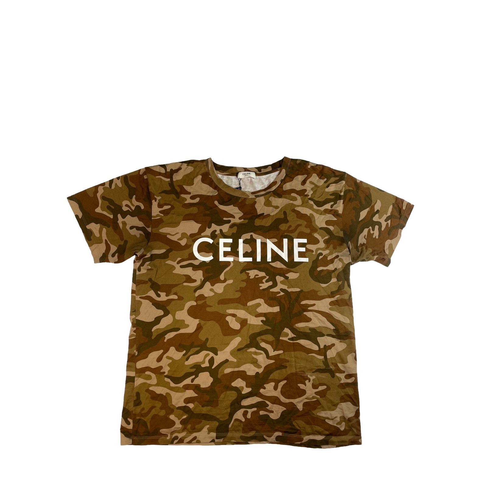 Celine Celine Camo Spell Out Logo Multicolor Tee Size US S / EU 44-46 / 1 - 1 Thumbnail