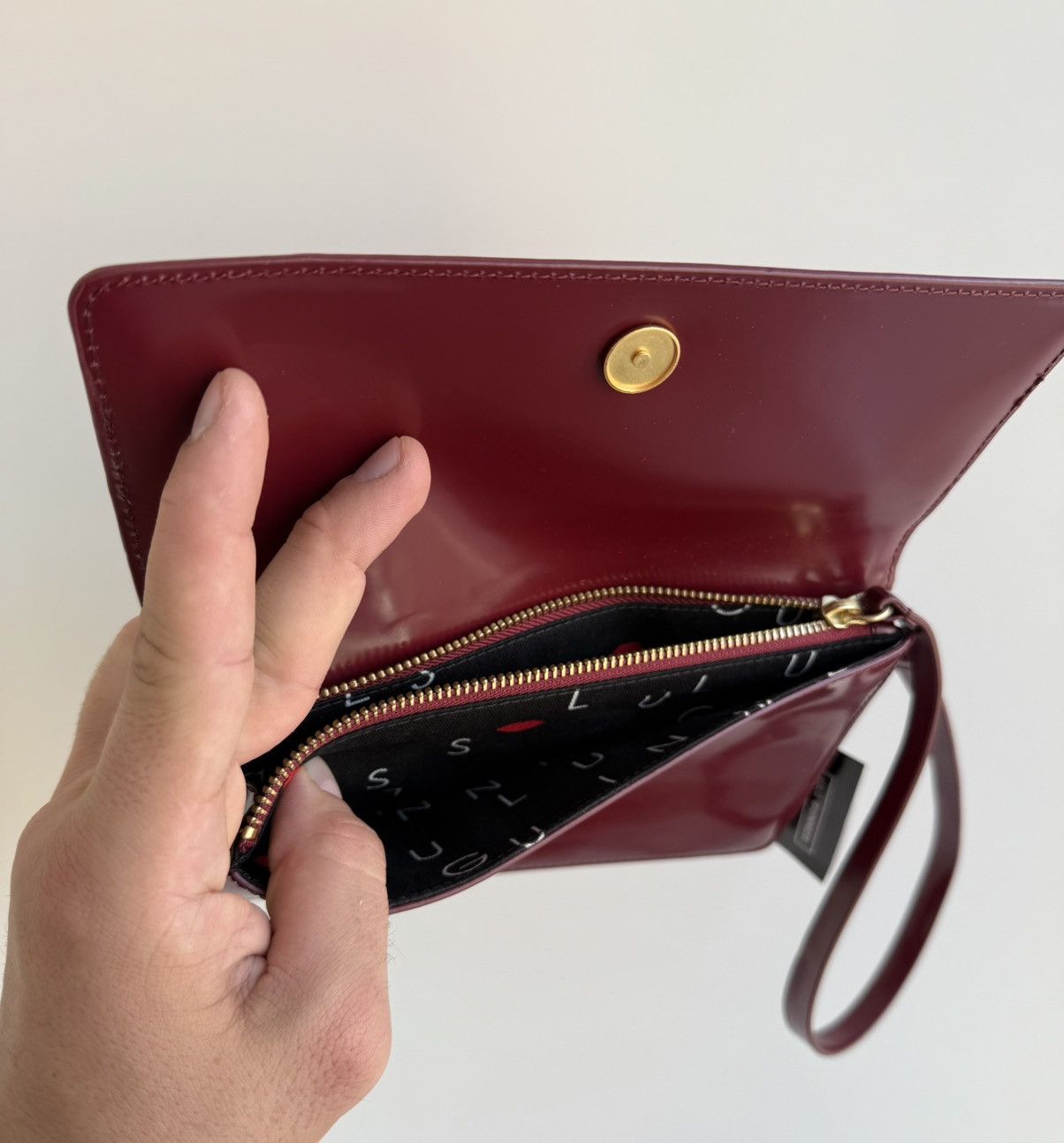 Leather Lulu Guinness Red Leather Mini Bag Size ONE SIZE - 9 Thumbnail