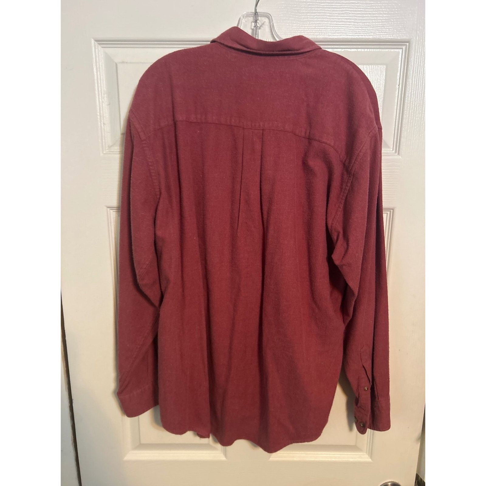 Lands' End Lands End Mens Flannel Shirt Red Long Sleeve Button Down Size US L / EU 52-54 / 3 - 3 Thumbnail
