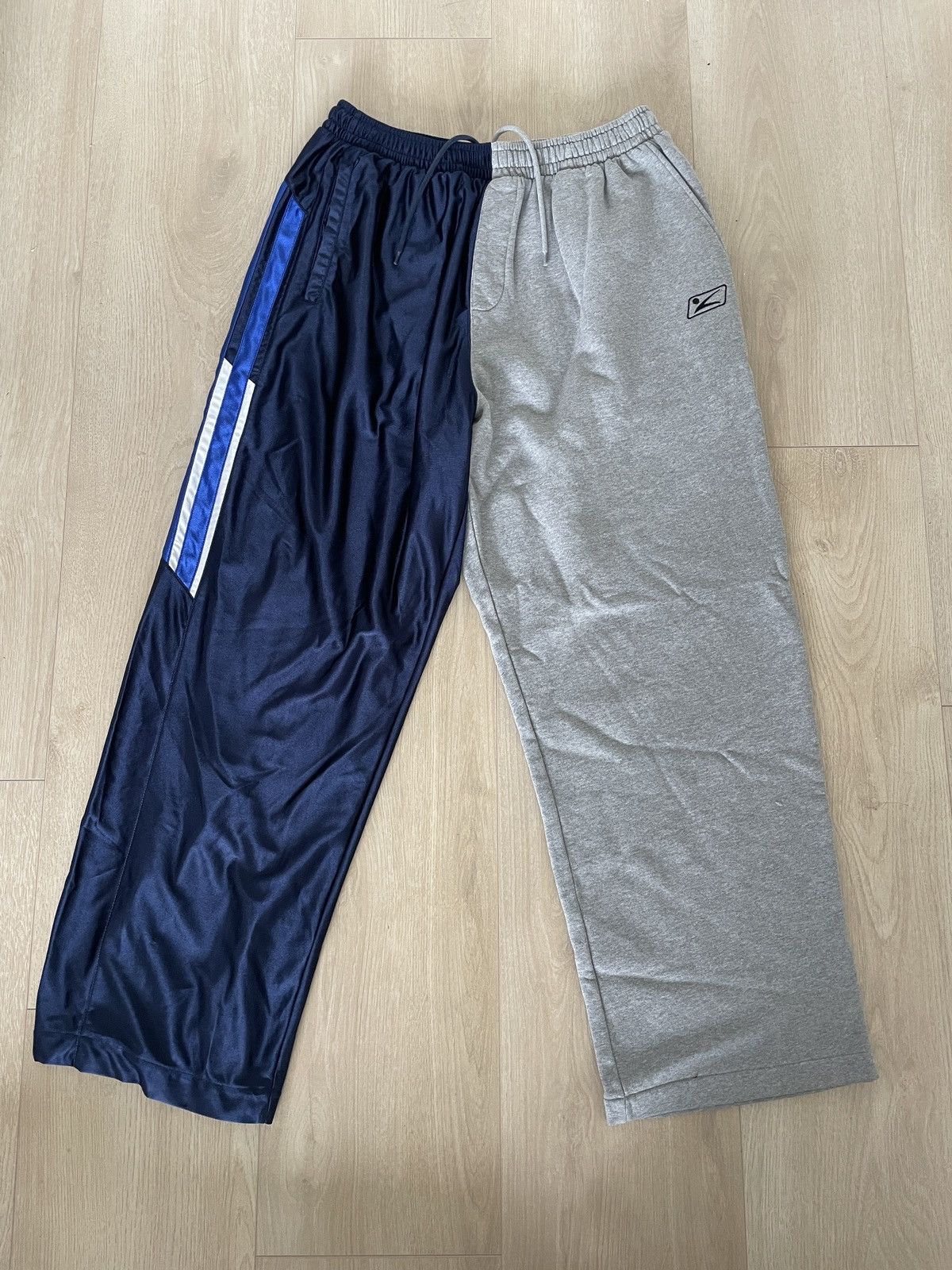 image of Balenciaga Hybrid Jersey Track Pants (Runway) in Grey, Men's (Size 34)