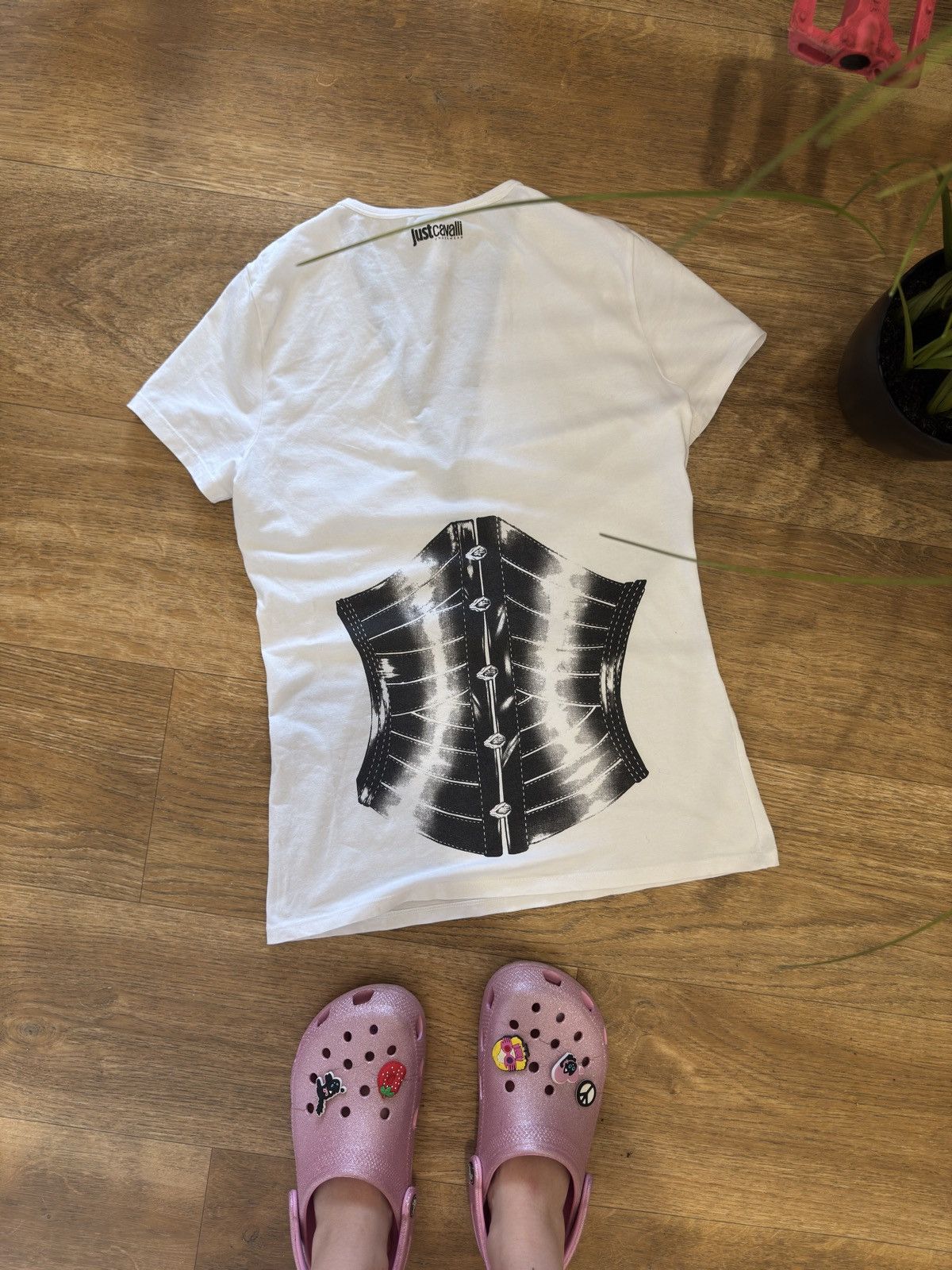 Roberto Cavalli VINTAGE ROBERTO CAVALLI CORSET PRINTED TEE Size M / US 6-8 / IT 42-44 - 6 Thumbnail